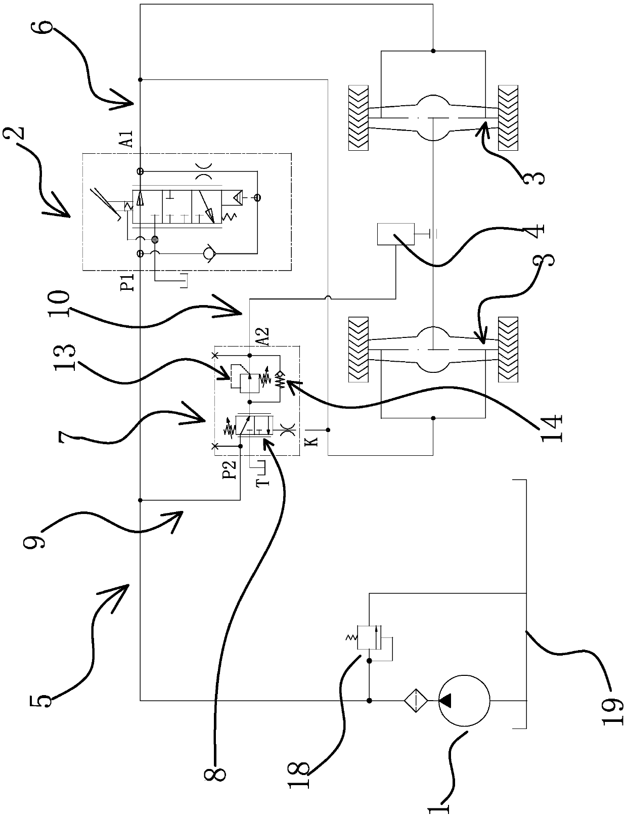 Fully-hydraulic reverse braking clutch system