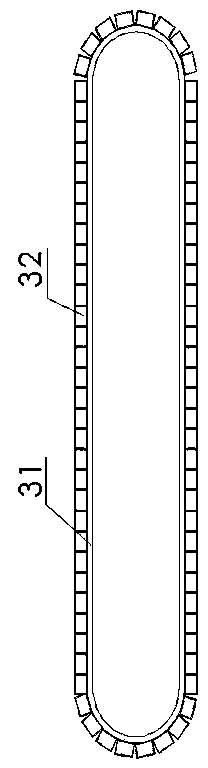 Belt pressing device of grinding belt of one-circle-twice-grinding deburring machine and working method