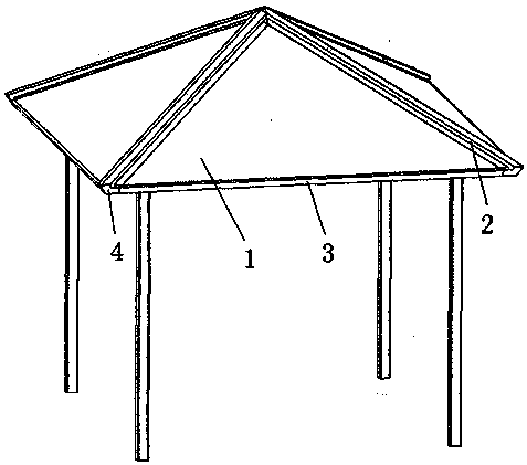 Steel structure color plate pavilion
