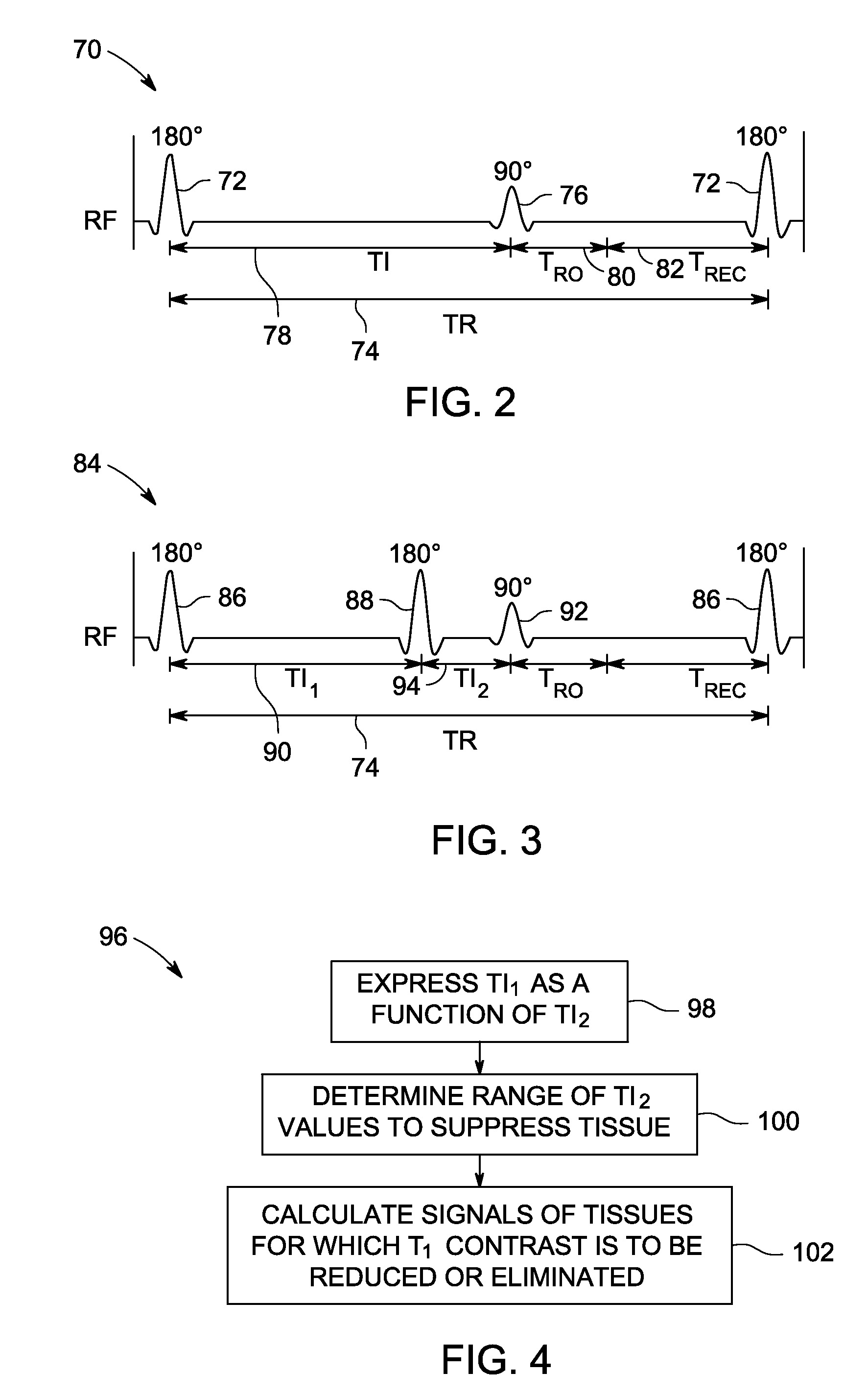 System and method for double inversion recovery for reduction of T<sub>1 </sub>contribution to fluid-attenuated inversion recovery imaging
