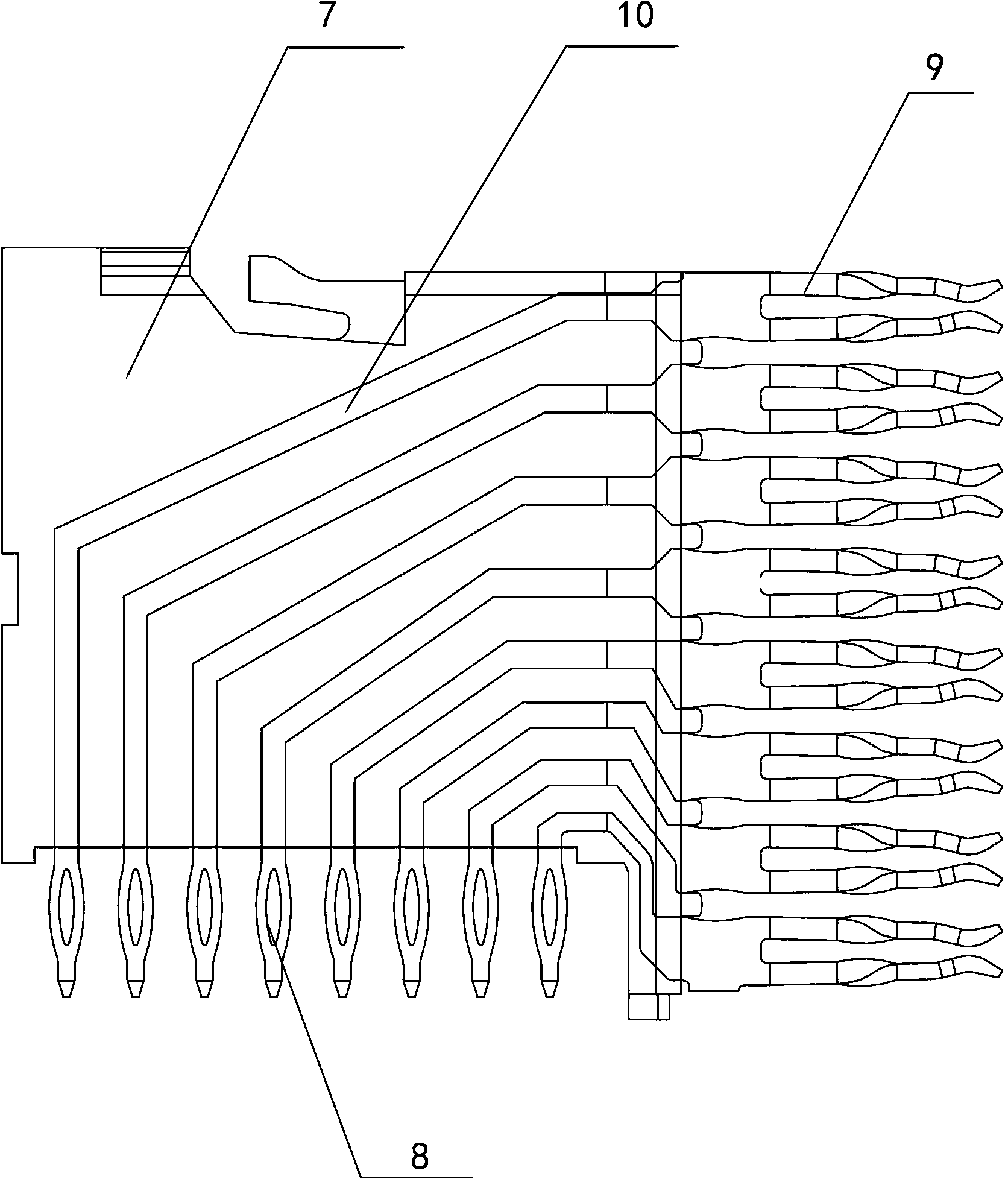 Near-end crosstalk improvement method for backplane connector