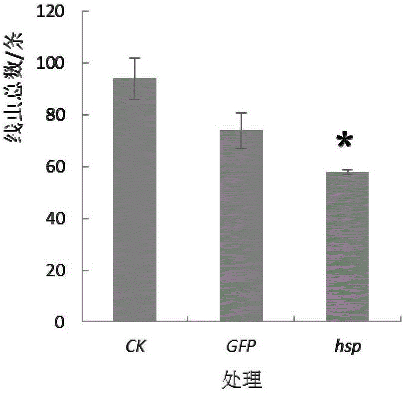 Whole-set reagent and method for inhibiting gene expression of pine wood nematode