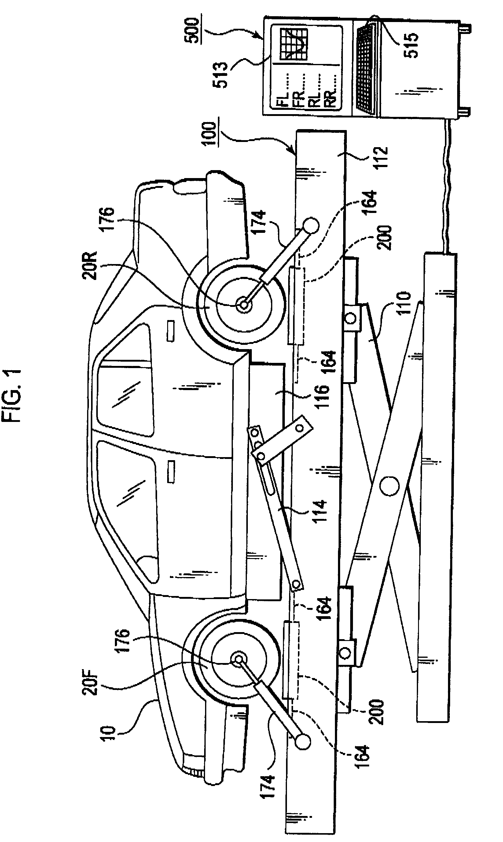 Wheel alignment angle measuring apparatus and wheel alignment angle measuring method