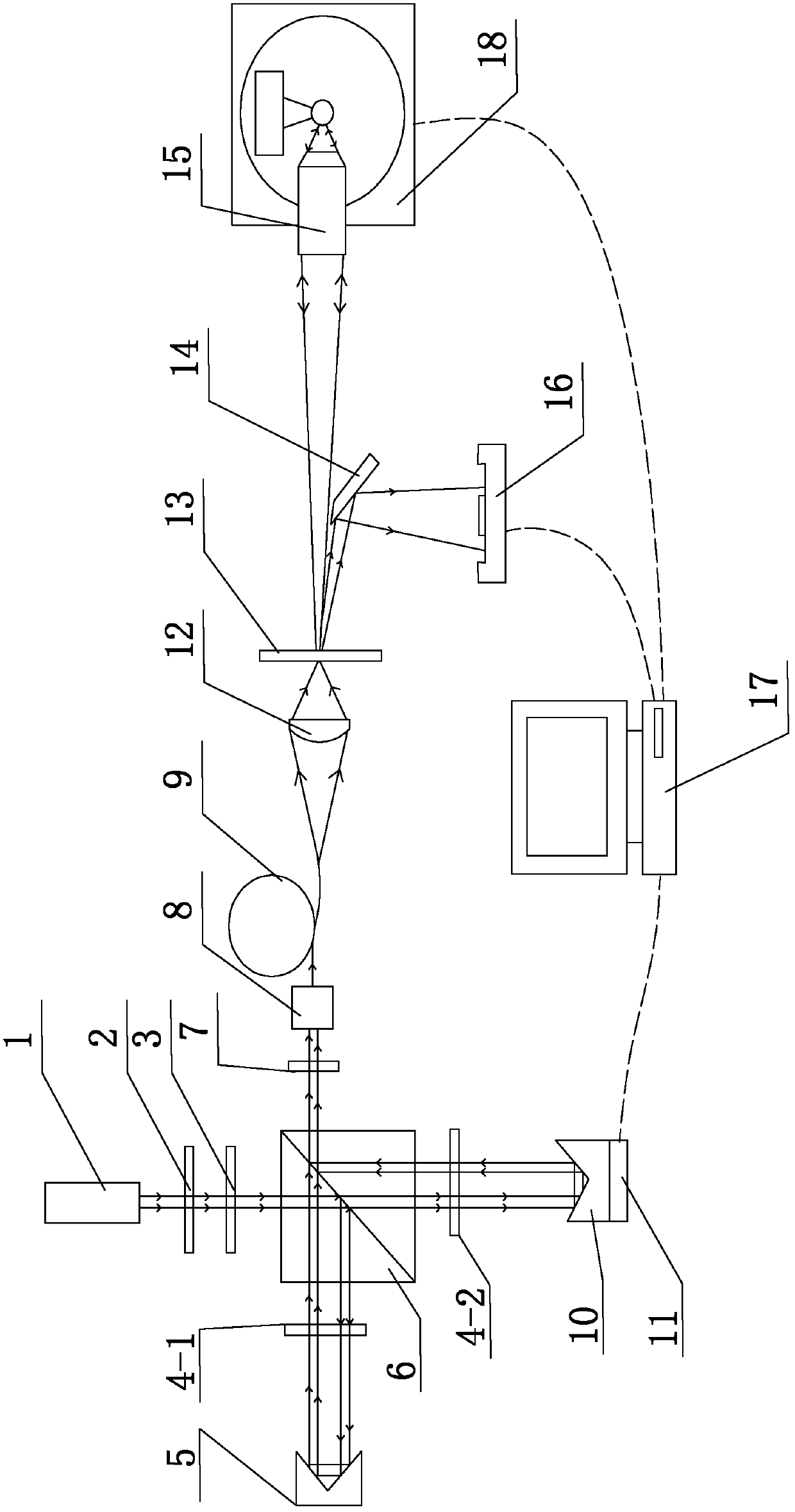 Phase-shift diffraction/interference measuring instrument and method for detecting three-dimensional shape of microsphere