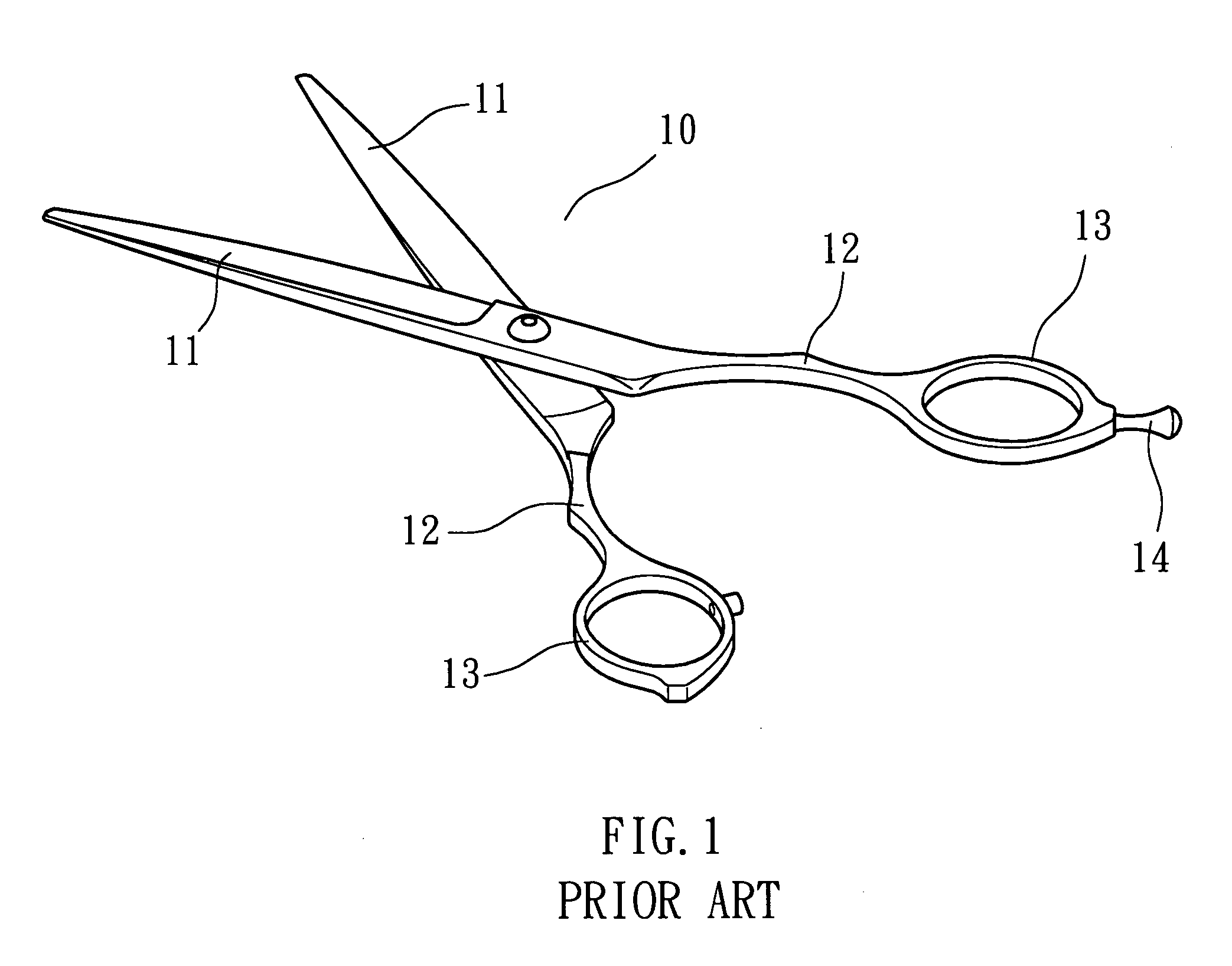 Handle structure of scissors
