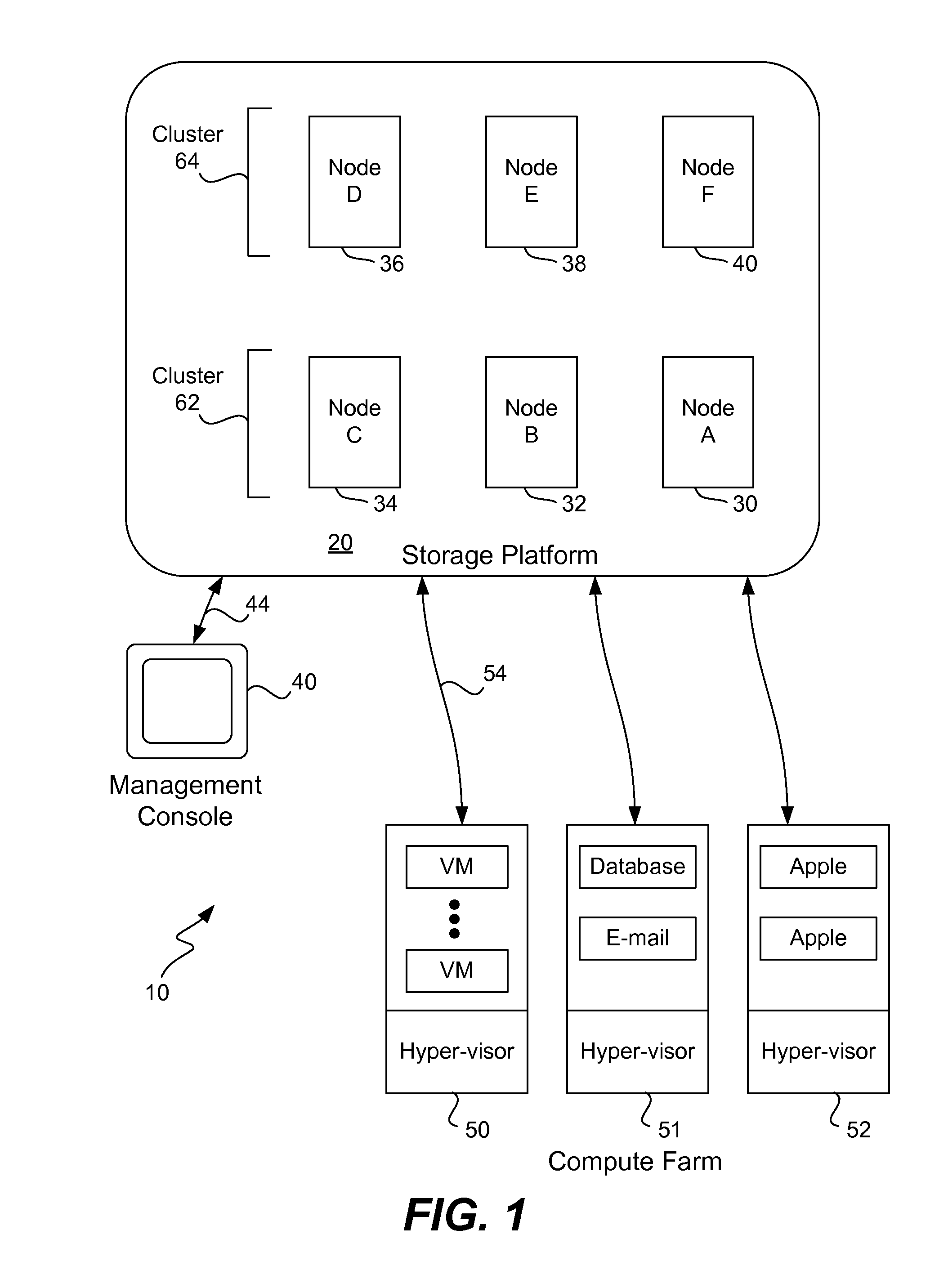 Storage system with virtual disks