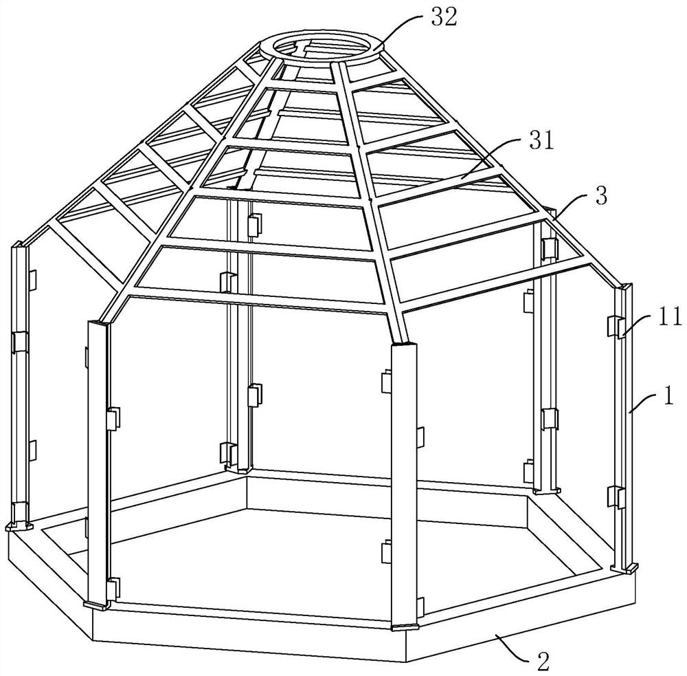 Manufacturing method of assembled polygonal Mongolian yurt