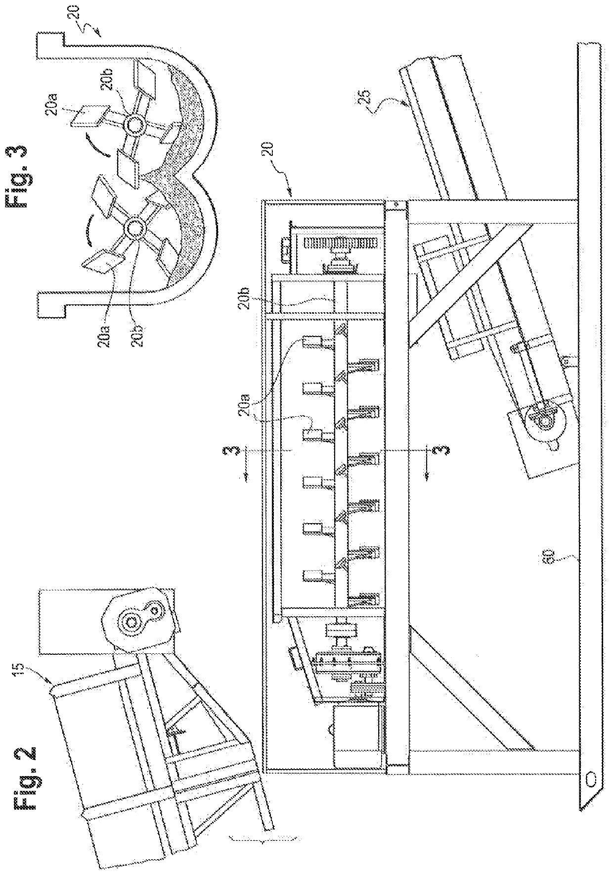 Portable system and method for processing waste to be placed in landfill