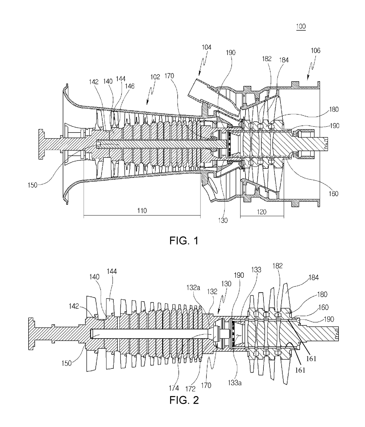Gas turbine with plurality of tie rods and method of assembling the same