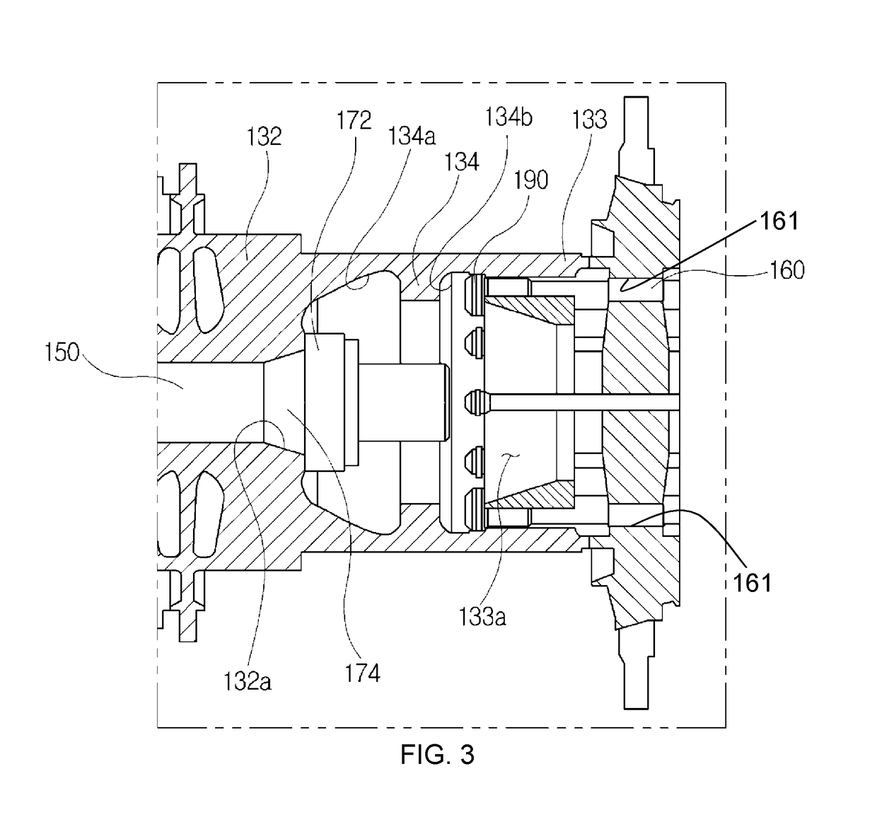 Gas turbine with plurality of tie rods and method of assembling the same