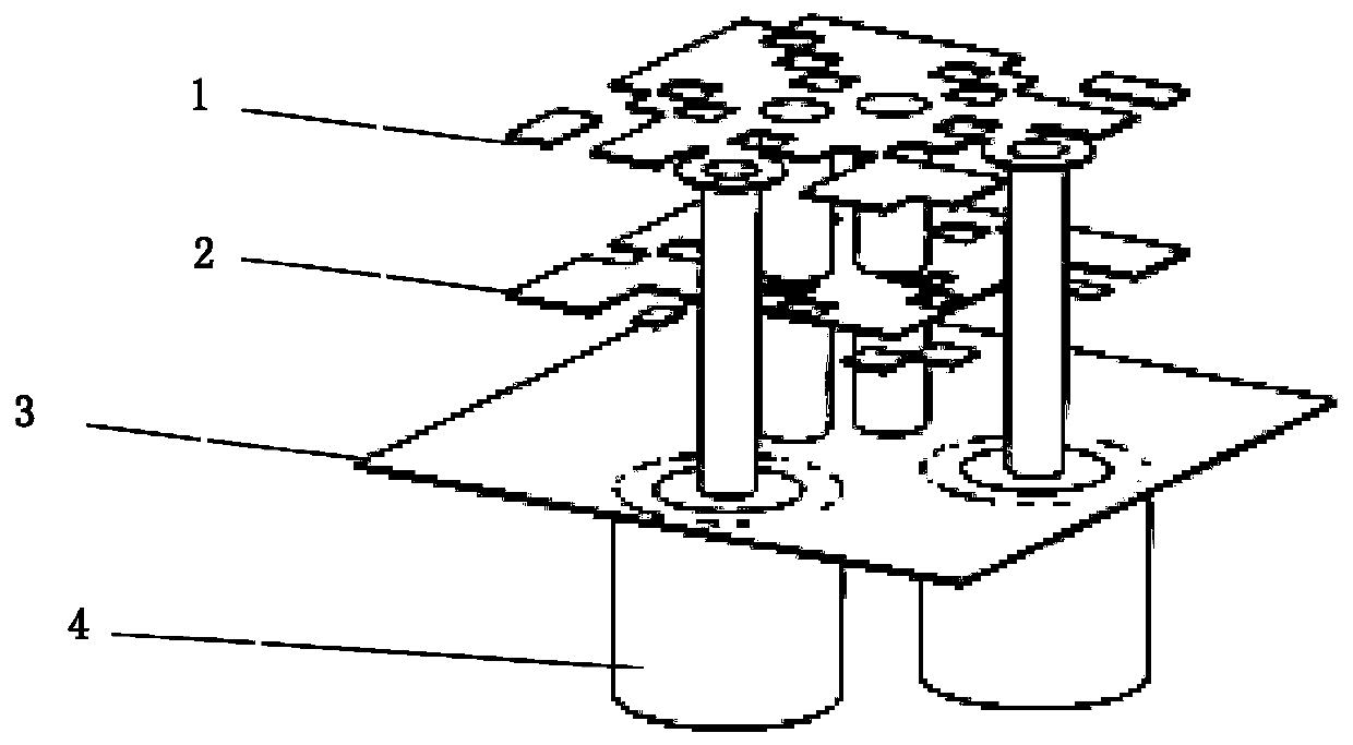 Broadband wide-beam dual-port millimeter wave digital coding antenna with bottom feeding