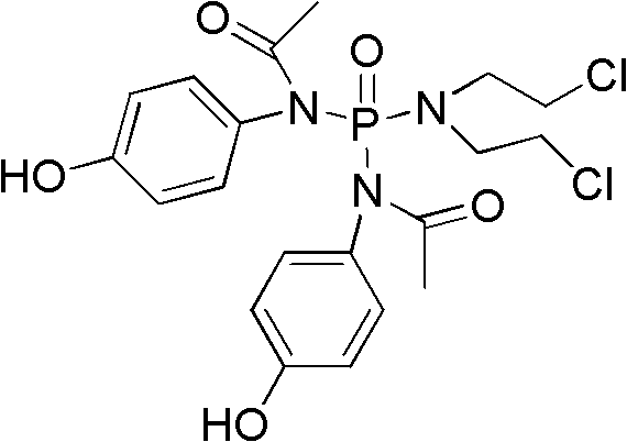 Acetaminophen-cyclophosphamide anti-tumor drug and preparation method thereof