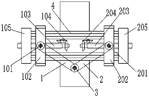 Alignment device for mounting center line of equipment