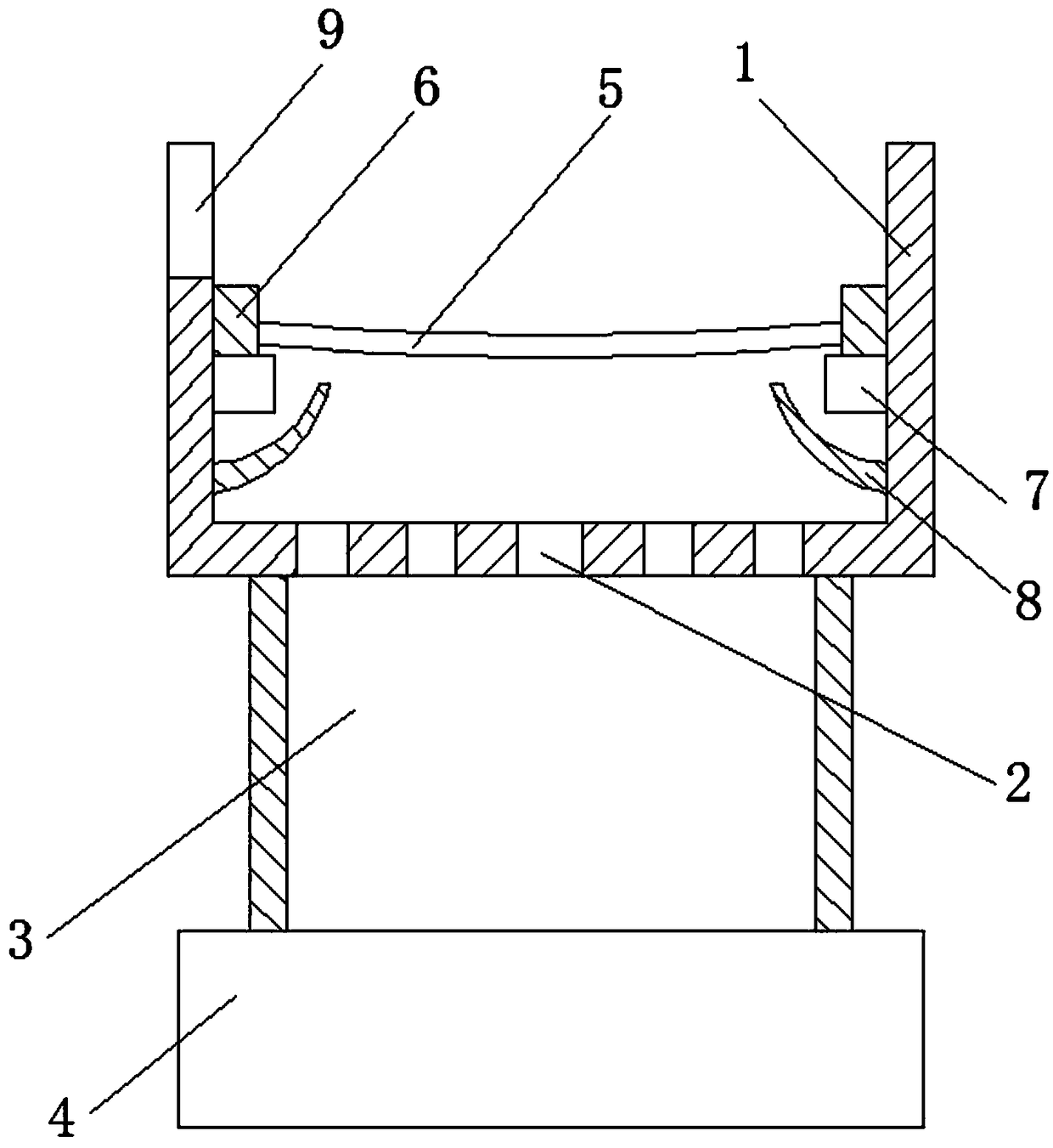 On-batch silicon wafer lining treatment device in sputtering process