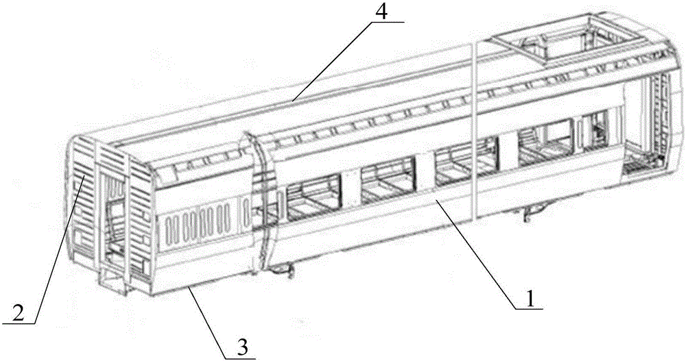 Vehicle body of railroad vehicle and railroad vehicle