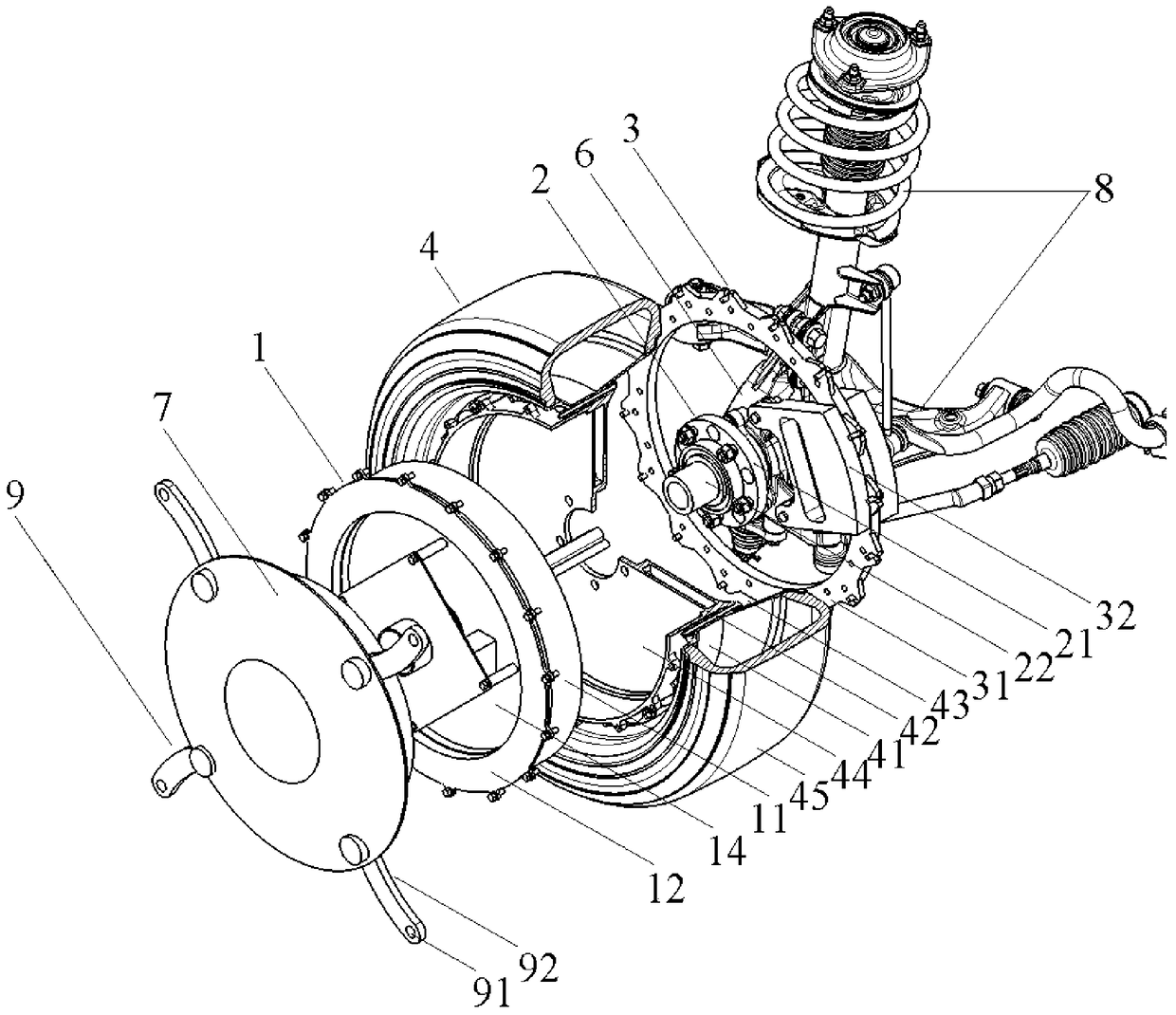 a wheel drive system