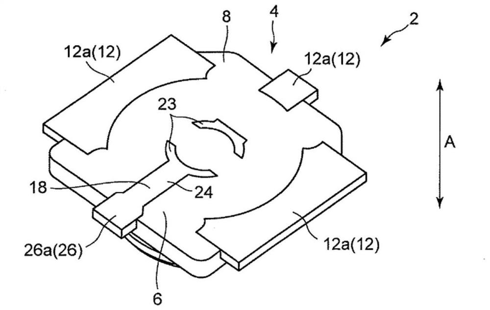 Coaxial connector and coaxial connector mounting substrate