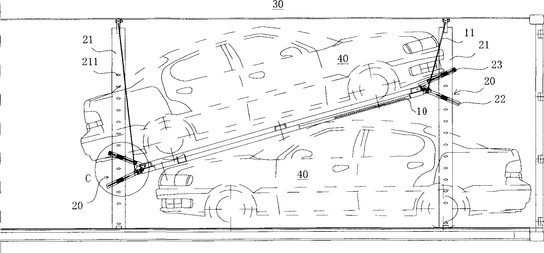 Rigid fastening mechanism for mobile transport vehicle frame