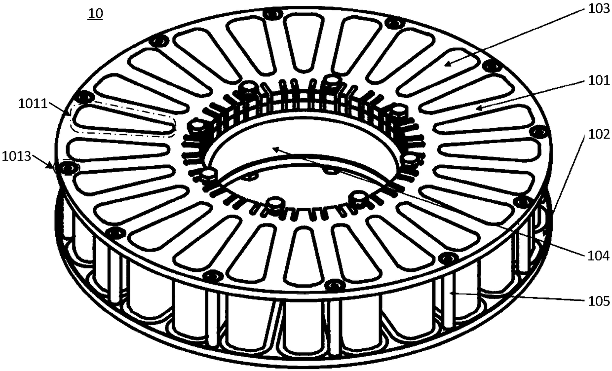 Motor stator and axial magnetic field motor