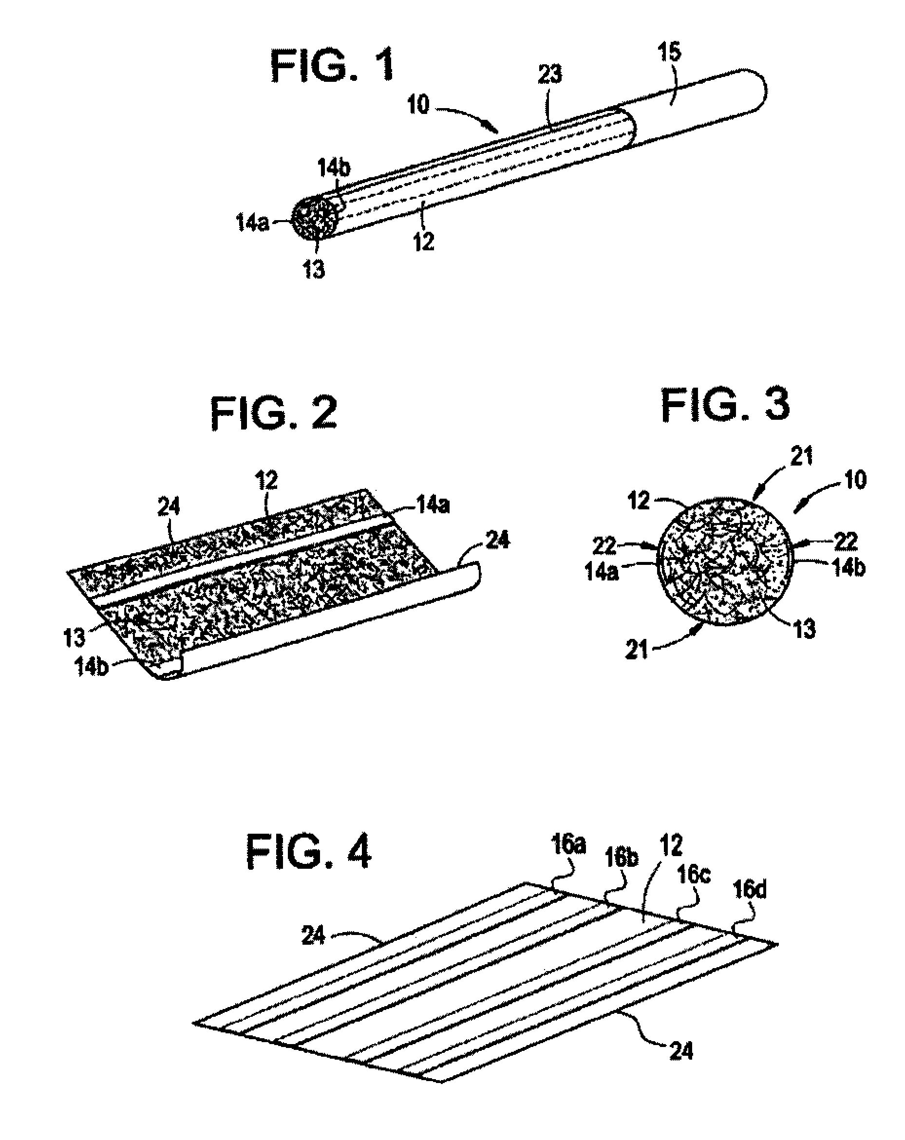 Reconstituted tobacco sheet and smoking article therefrom