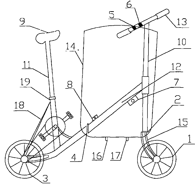 Automatic foldable bicycle
