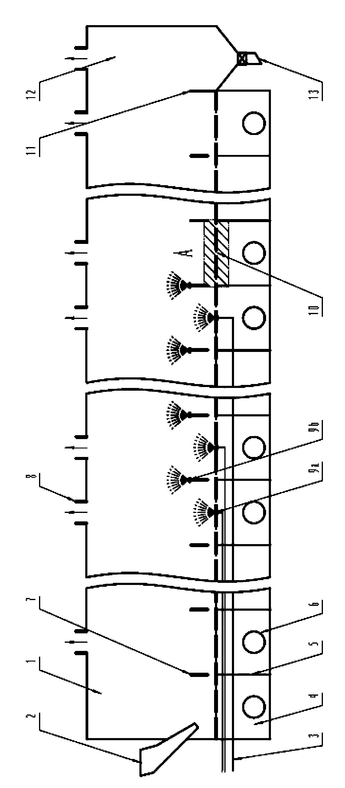 Continuous enveloping fluidized bed for slow/control-release fertilizers