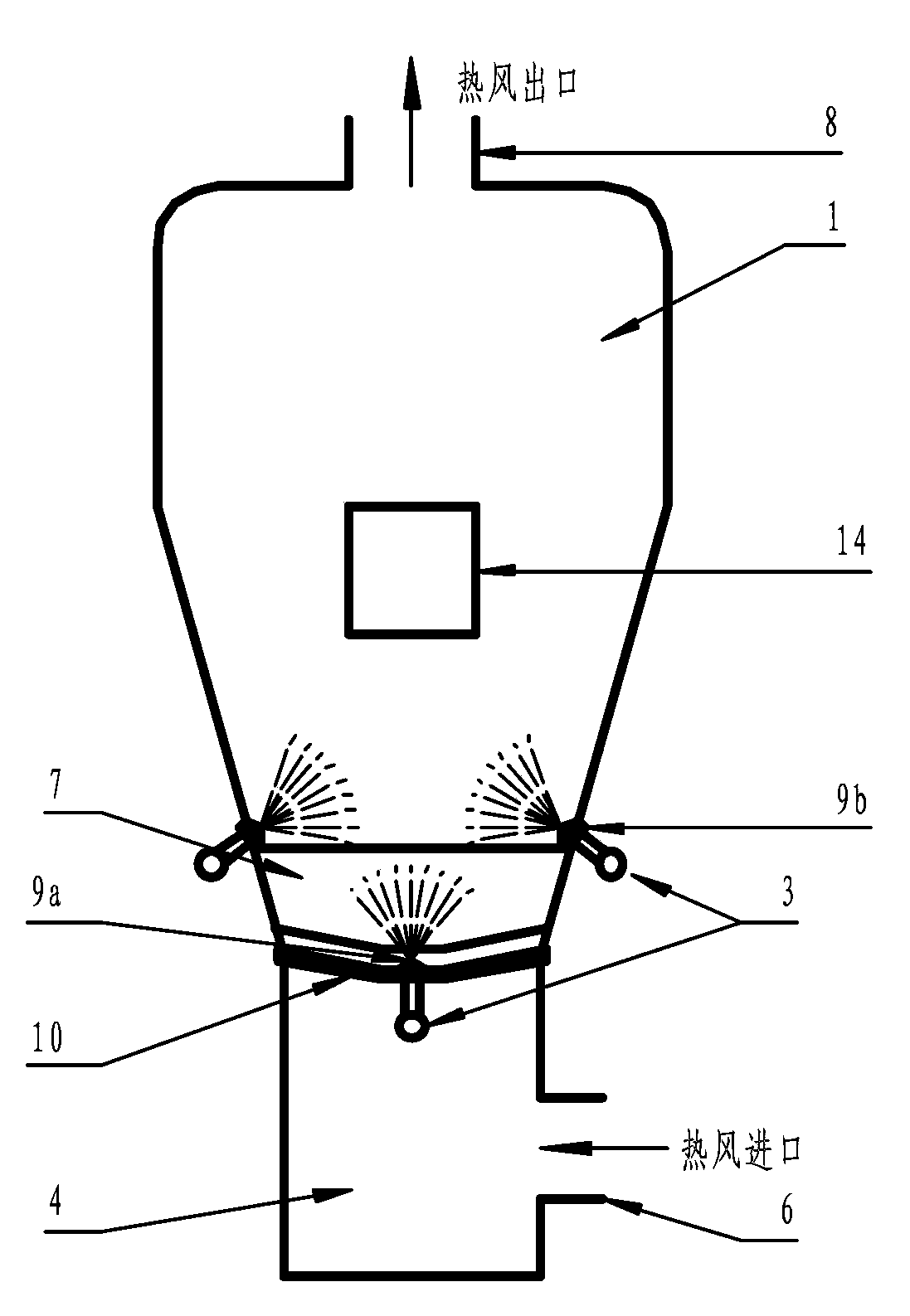 Continuous enveloping fluidized bed for slow/control-release fertilizers