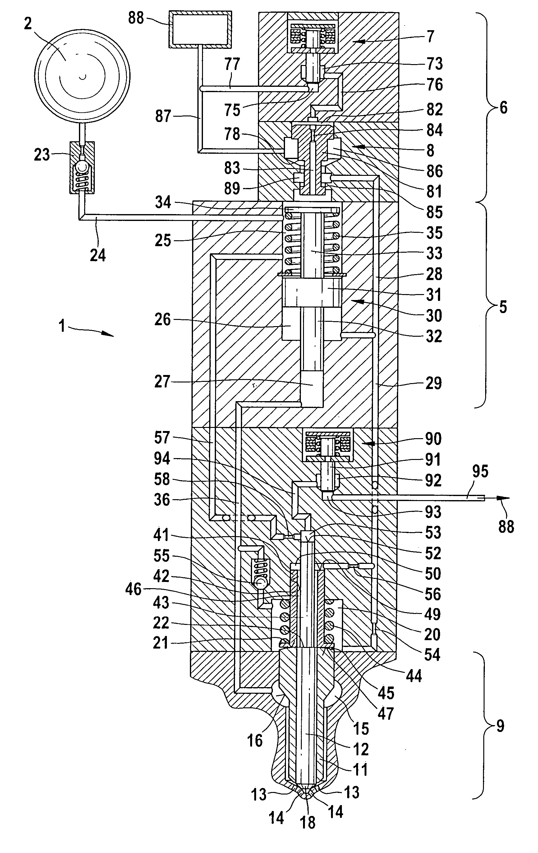 Fuel injection apparatus for internal combustion engines, with nozzle needles that can be actuated directly