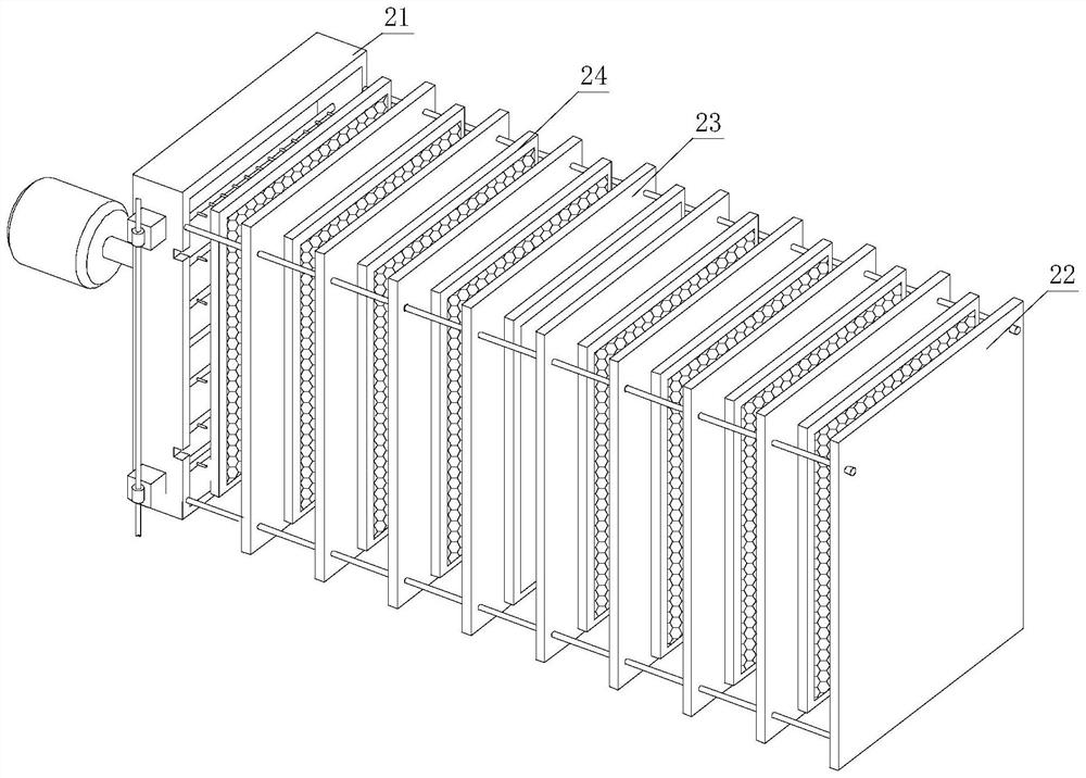 Solid-liquid separation filter pressing equipment with filter plate dislocation prevention function