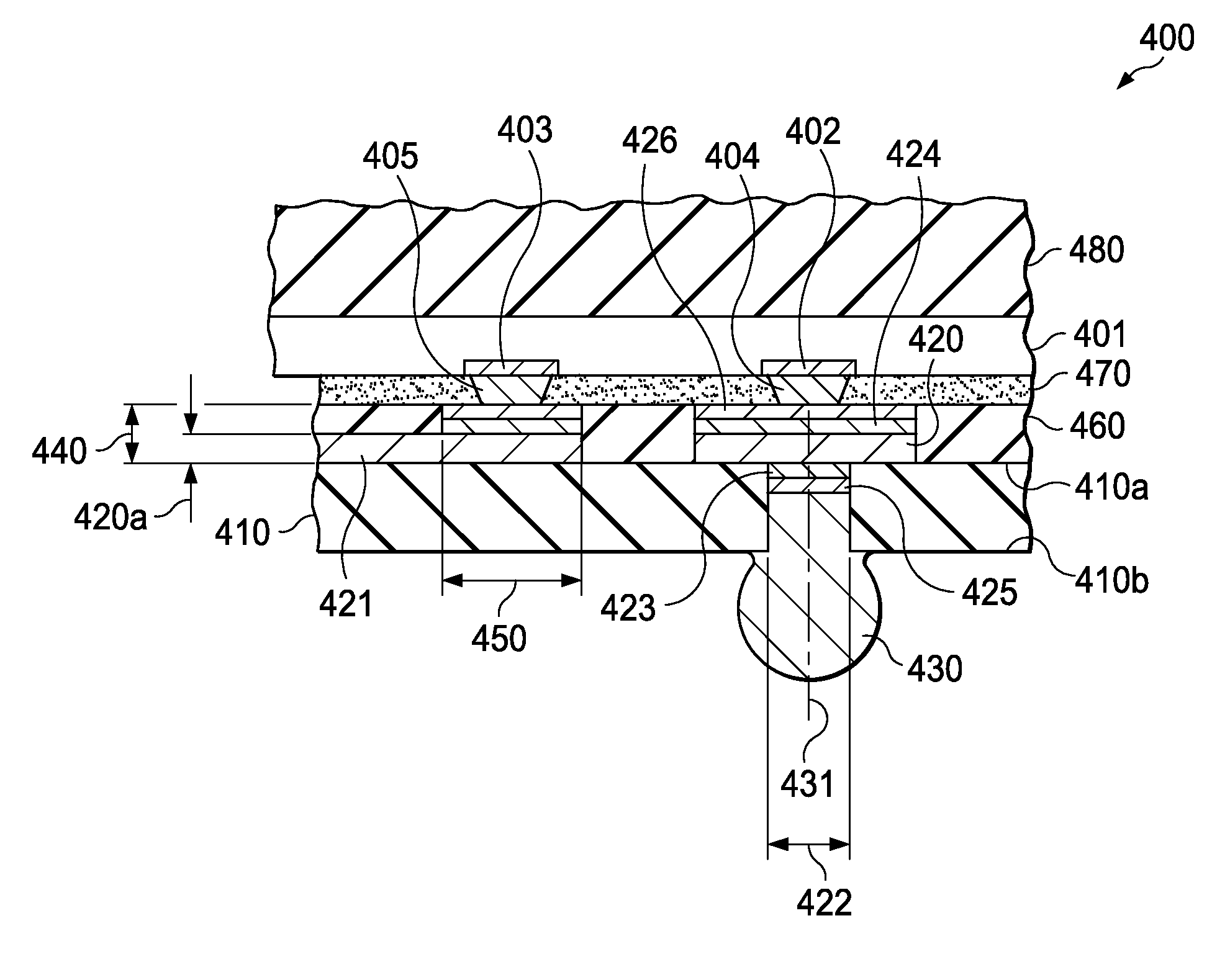 Low Inductance Ball Grid Array Device Having Chip Bumps on Substrate Vias