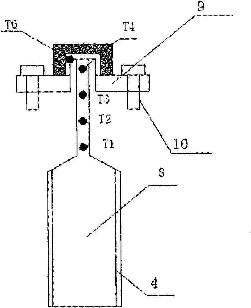 Test device and test method for limit heat-flow density of porous material for heat pipe