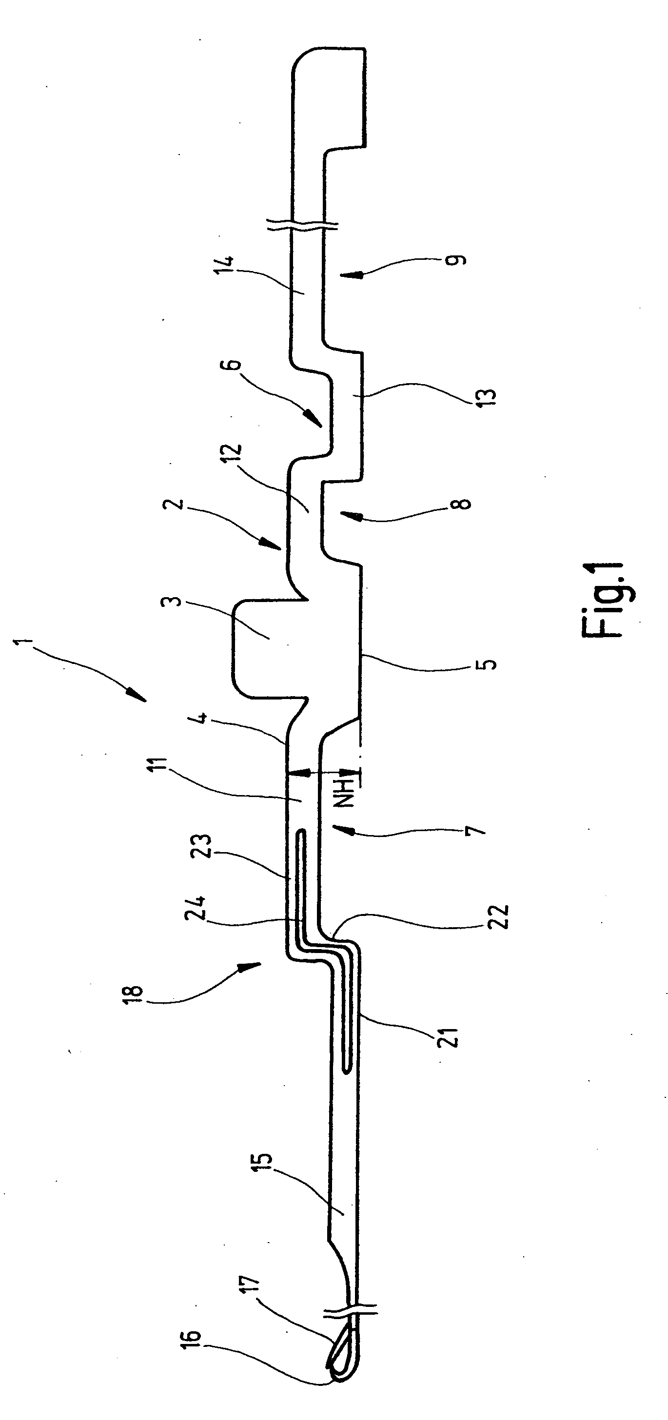 Knitting machine needle