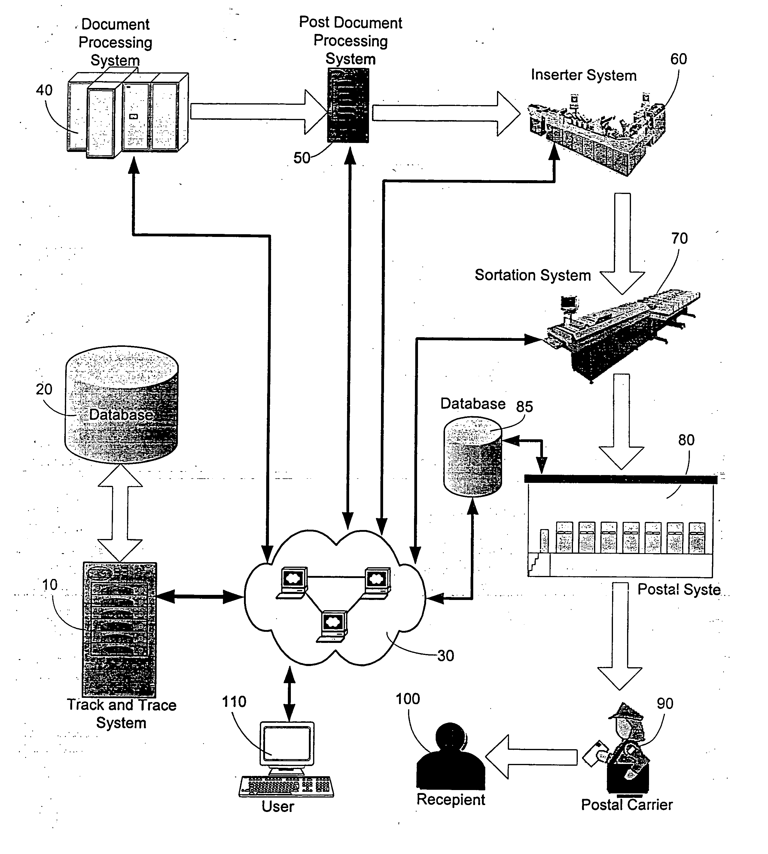 Method for generating mailpieces and storing mailpiece identification and tracking information