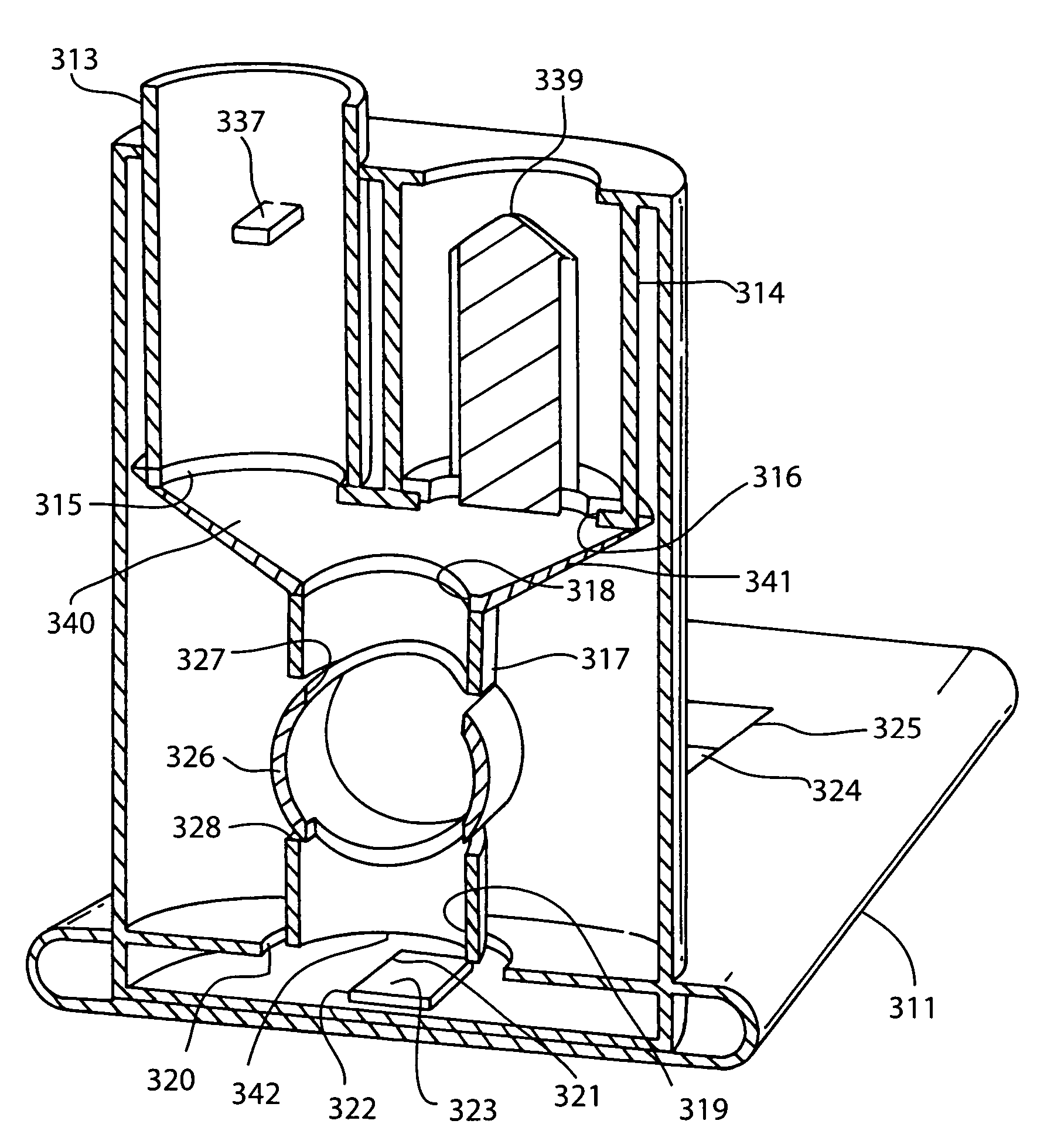 Saliva sample testing device