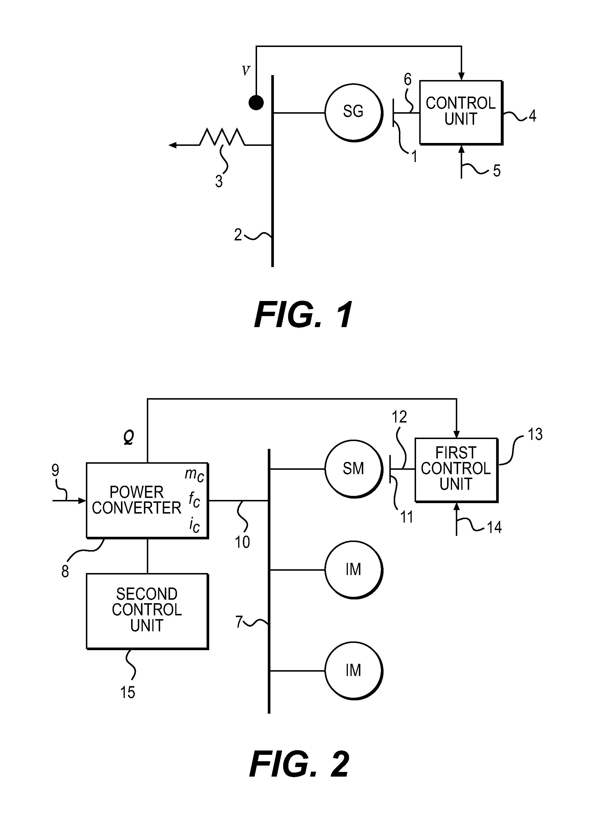 Method and system to start multiple AC motors supplied by a power converter via a common AC bus