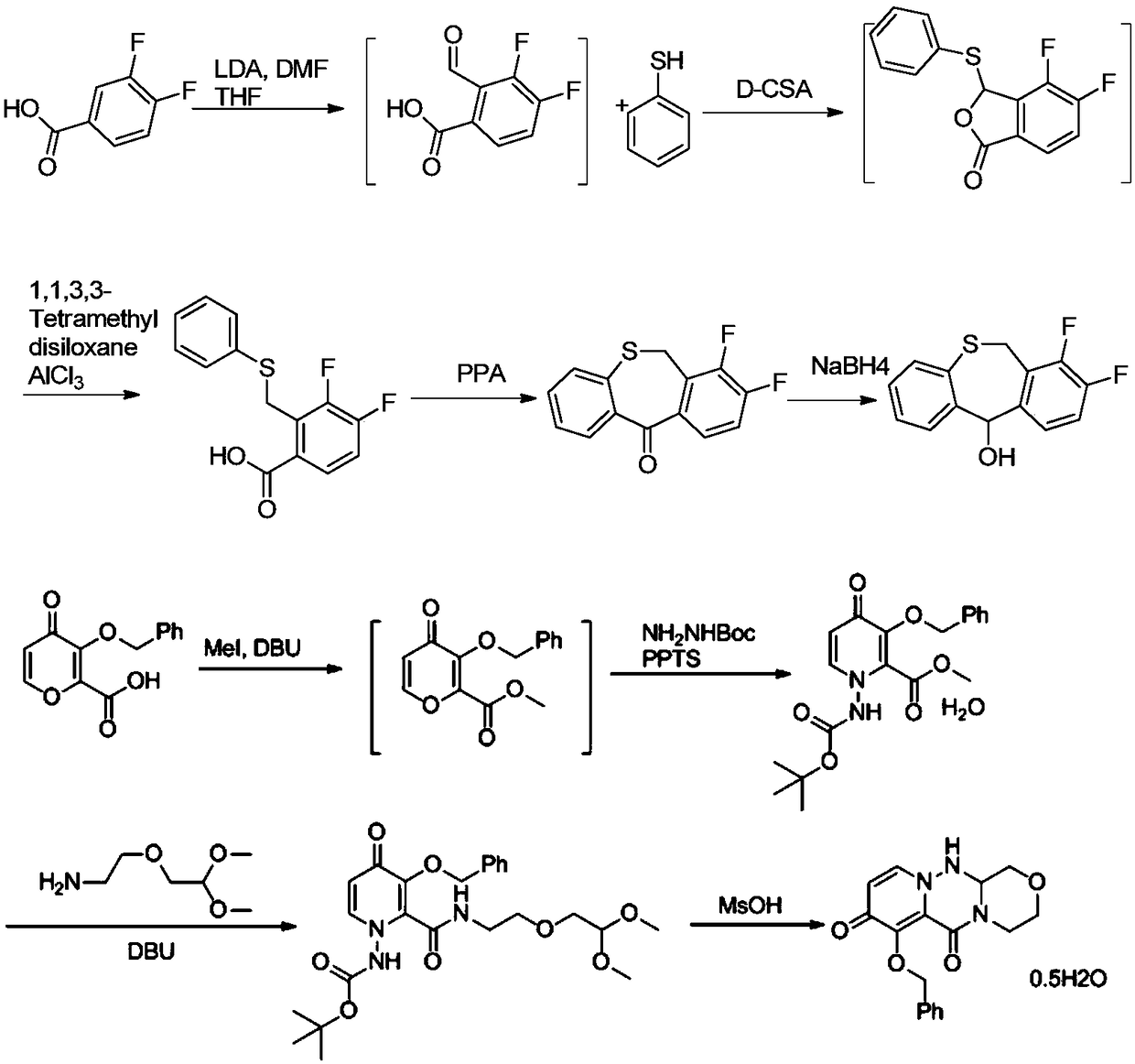 Method for synthesizing novel anti-influenza drug