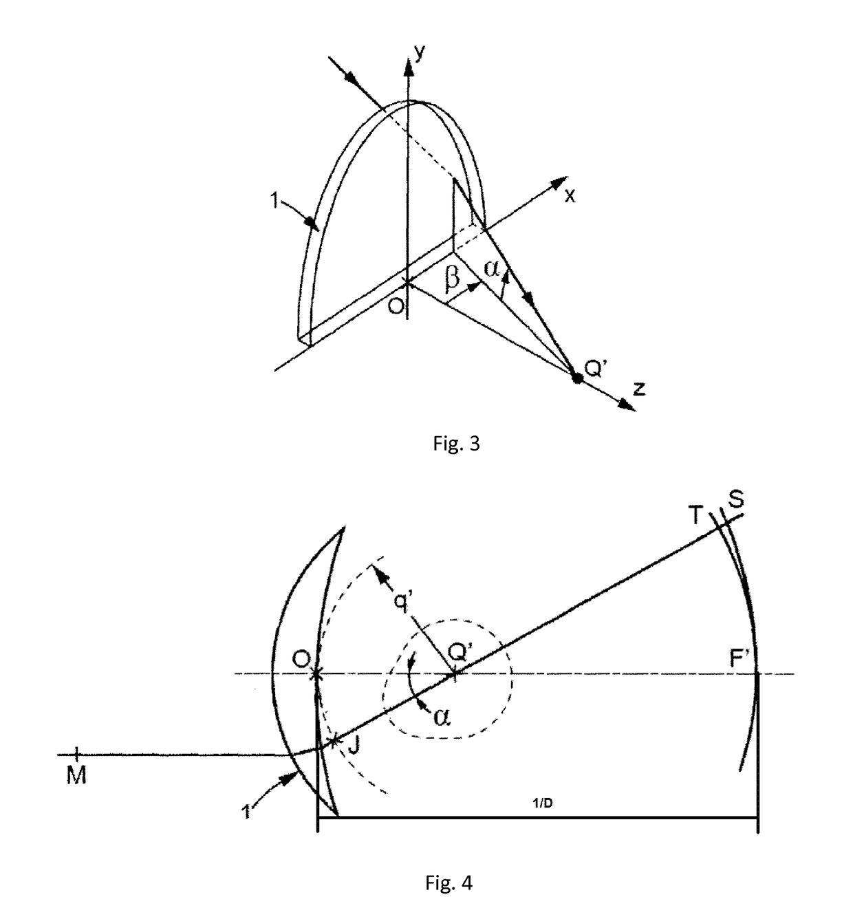 A method for determining an optical function of an ophthalmic lens adapted to a wearer