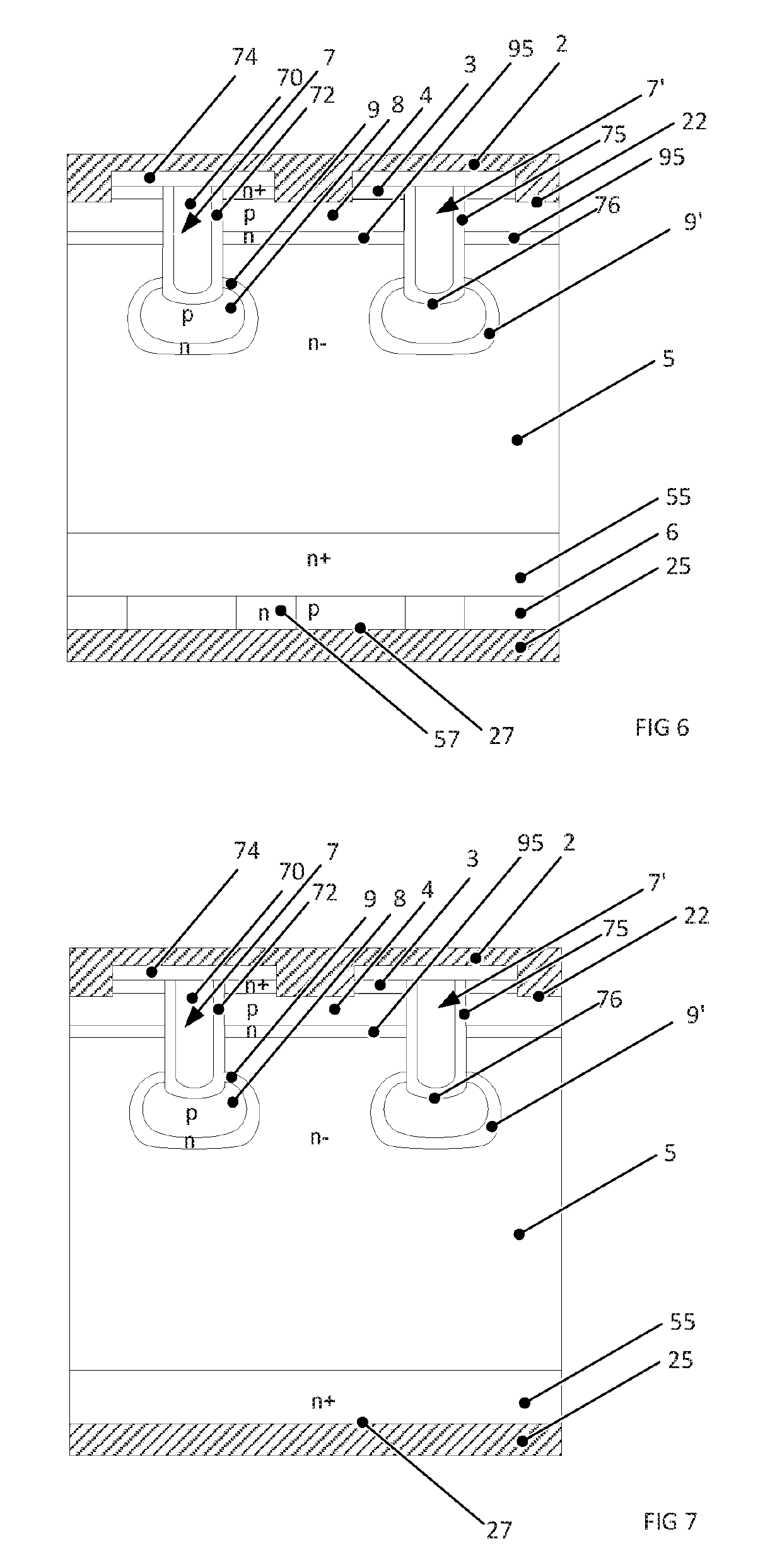 Insulated gate power semiconductor device and method for manufacturing such a device