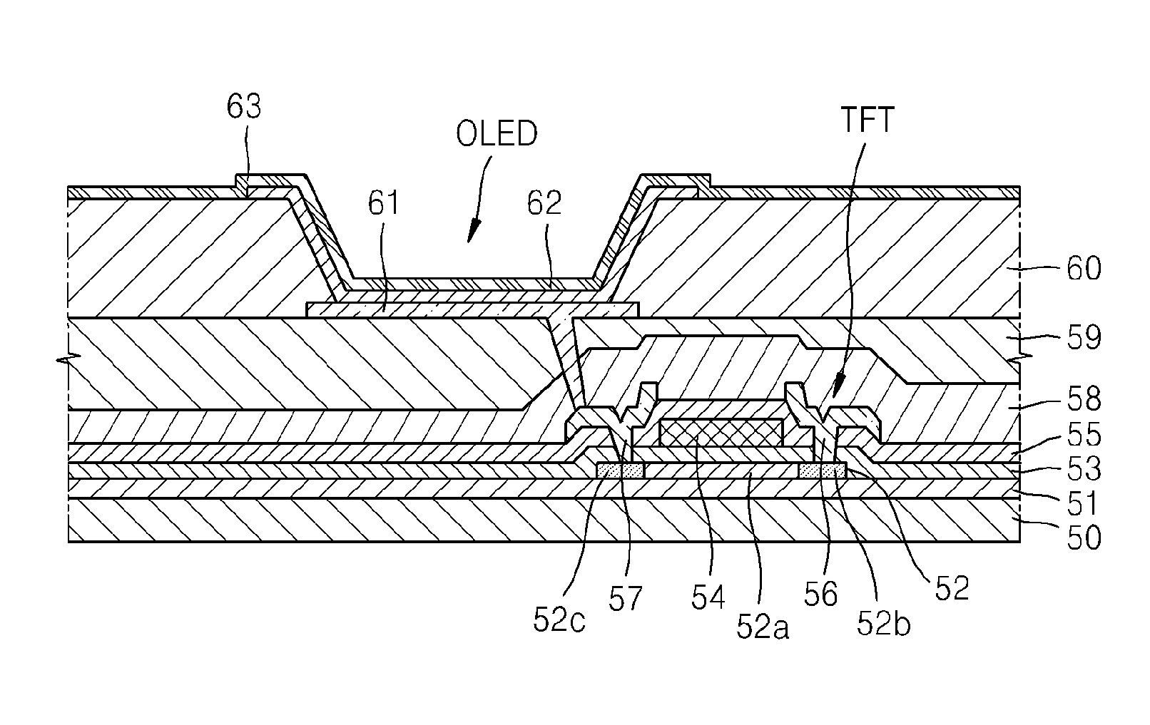 Organic light-emitting display device and thin film deposition apparatus for manufacturing the same