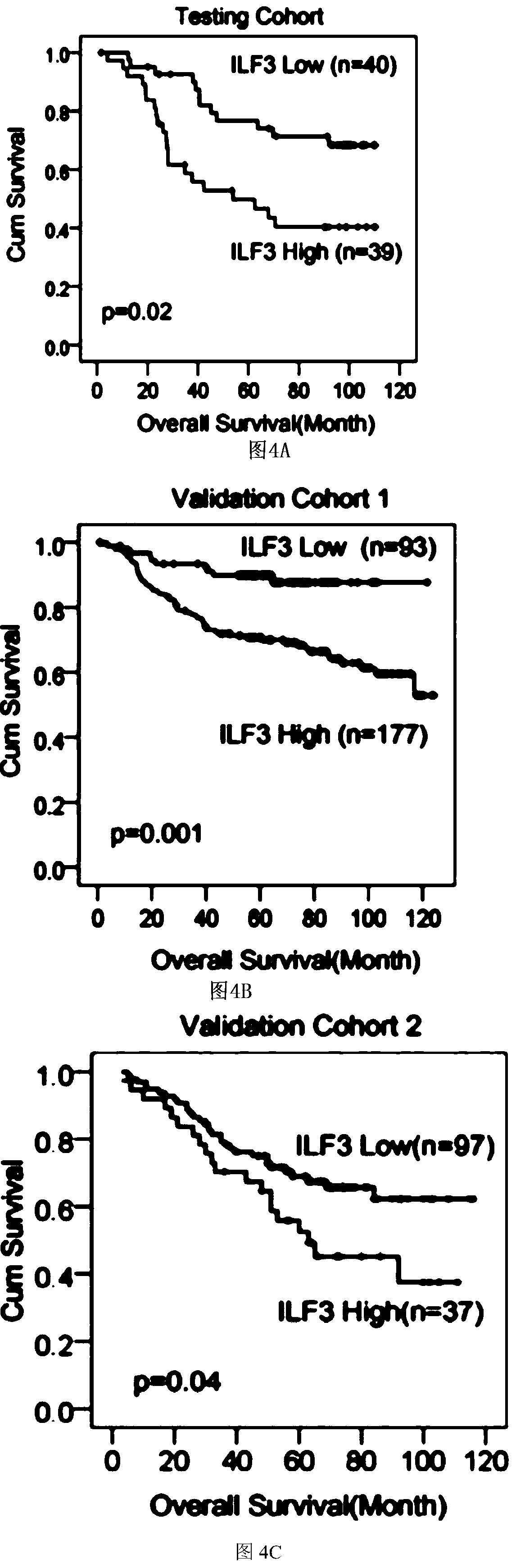 Application of ILF3 detection reagent in preparation of colorectal cancer diagnosis reagent
