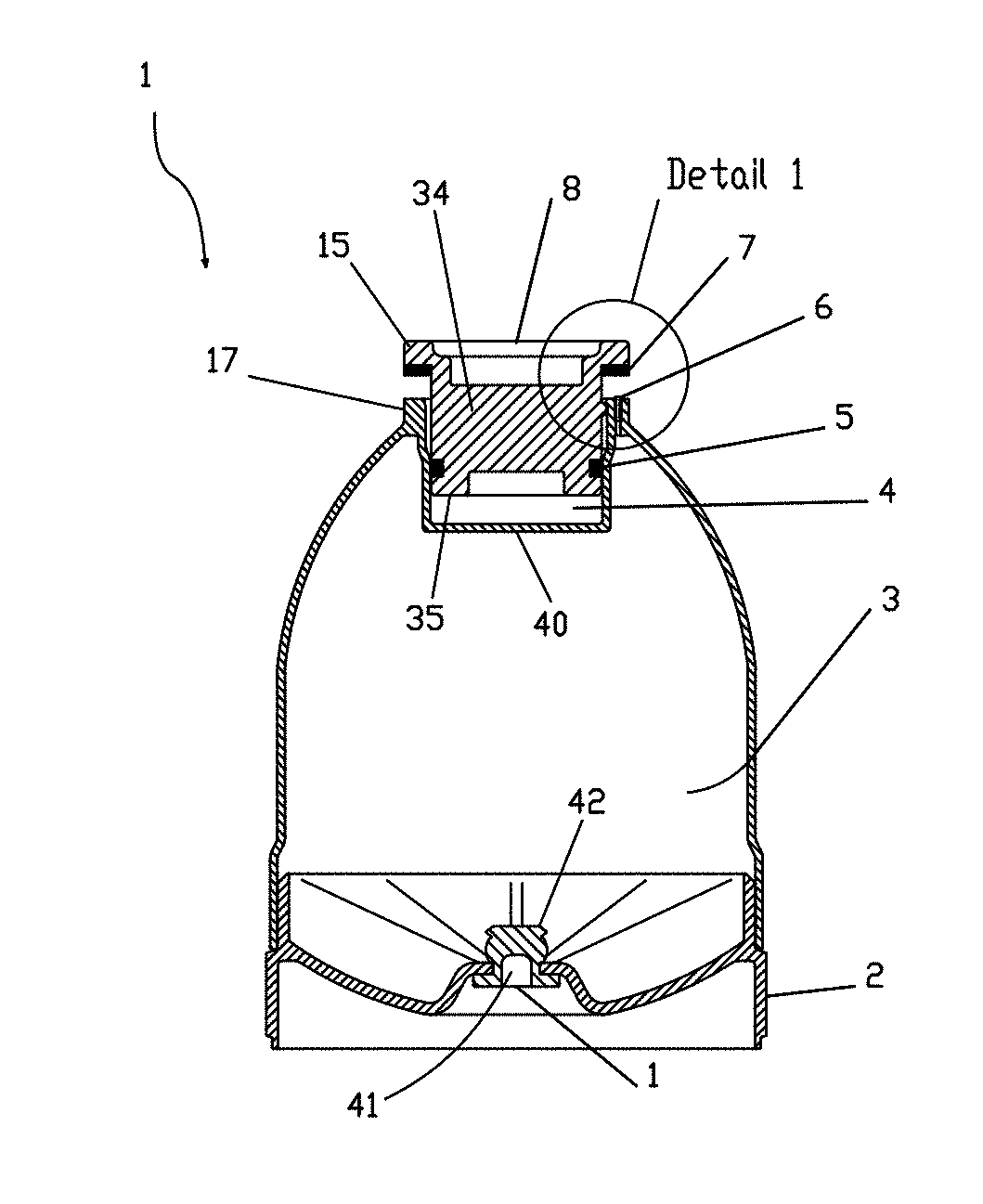 Pressure control device, dispenser comprising said pressure control device and method of manufacturing