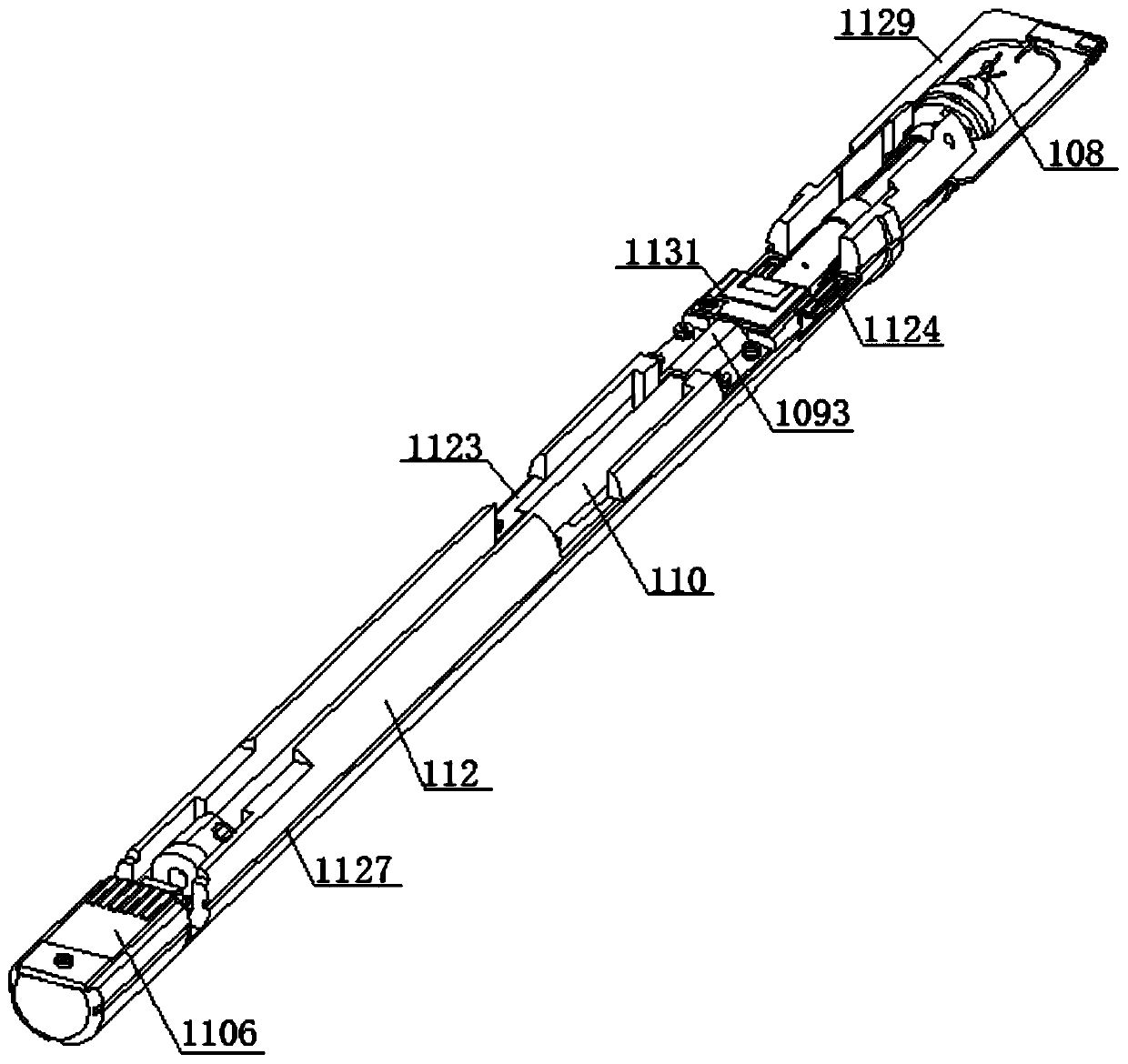 Multi-degree-of-freedom sample rod with sample clamping nozzle