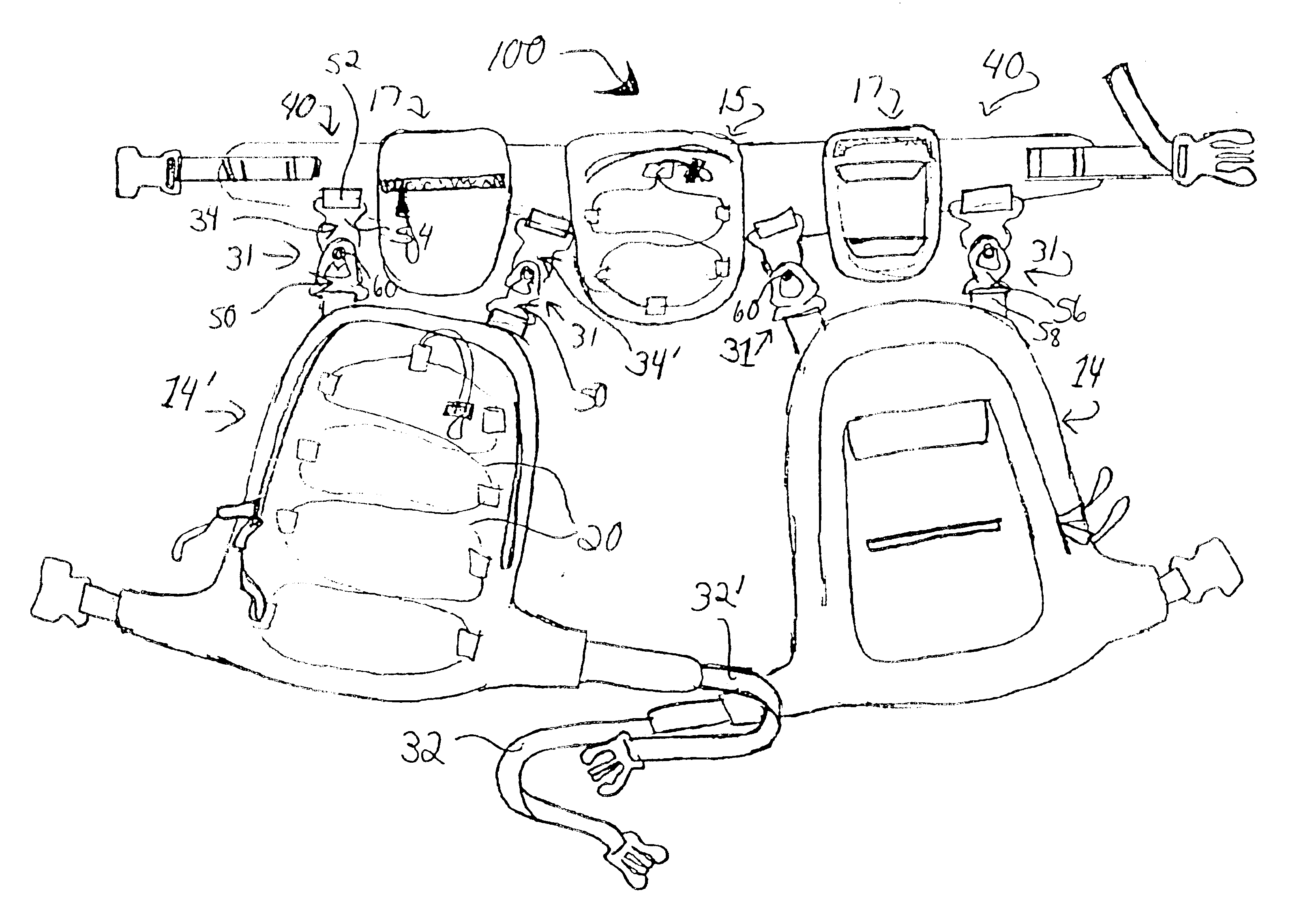 Modular pack system with belt and leg bags