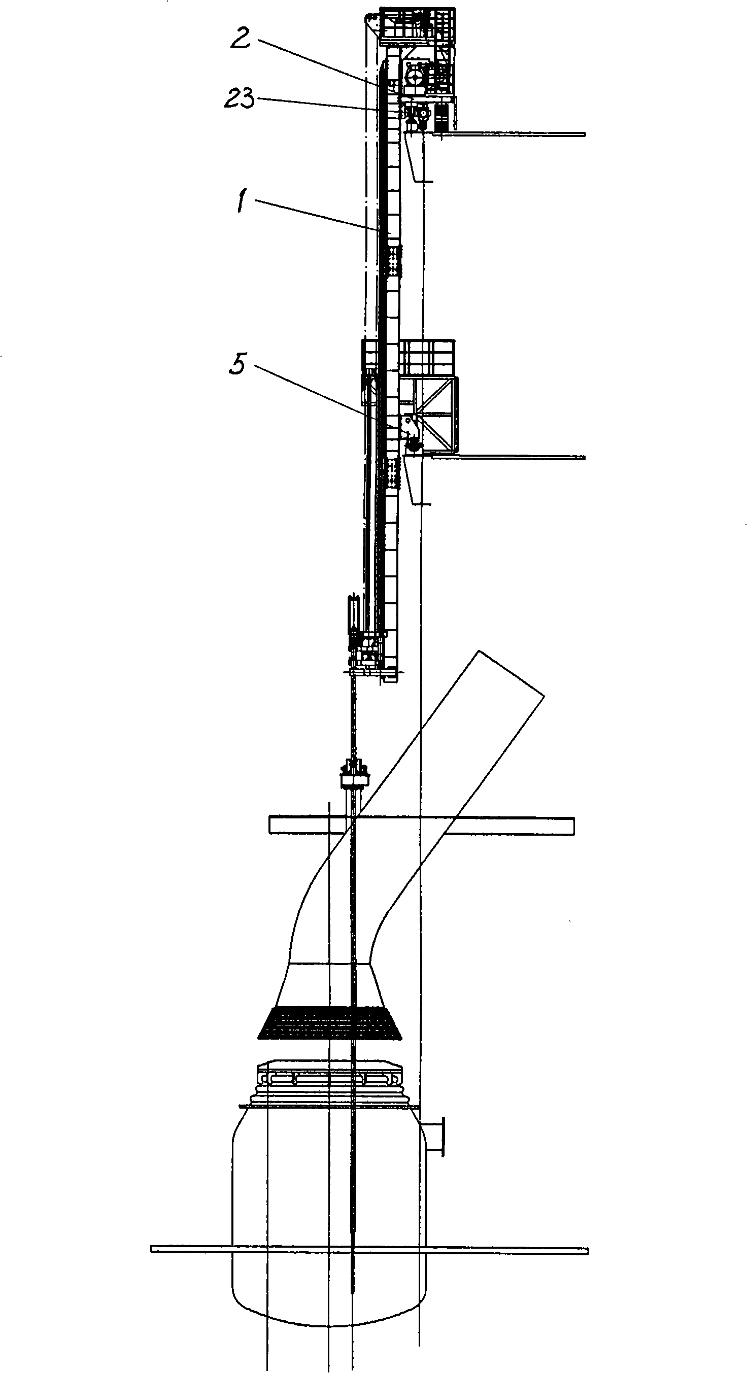 Cross sliding type sublance system