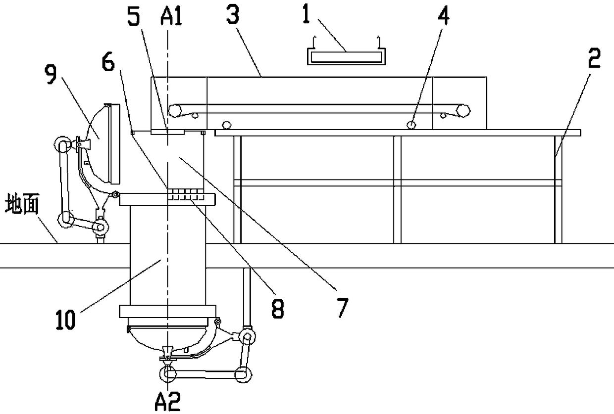 Rotary feeding device capable of improving tobacco shred dipping uniformity and distribution method