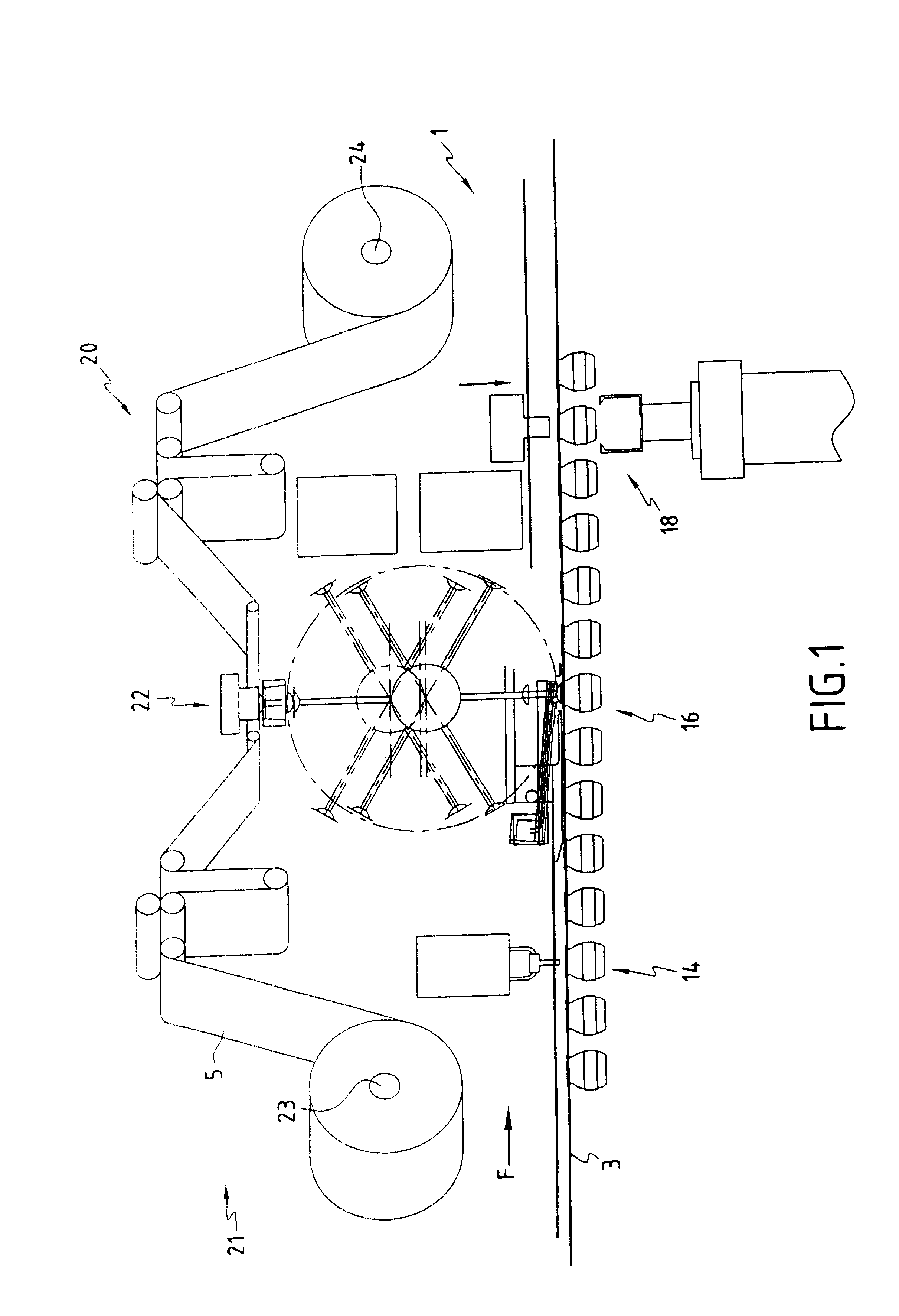 Apparatus for cutting a row of capsules from a capsule strip and for fixing them on a row of filled receptacles