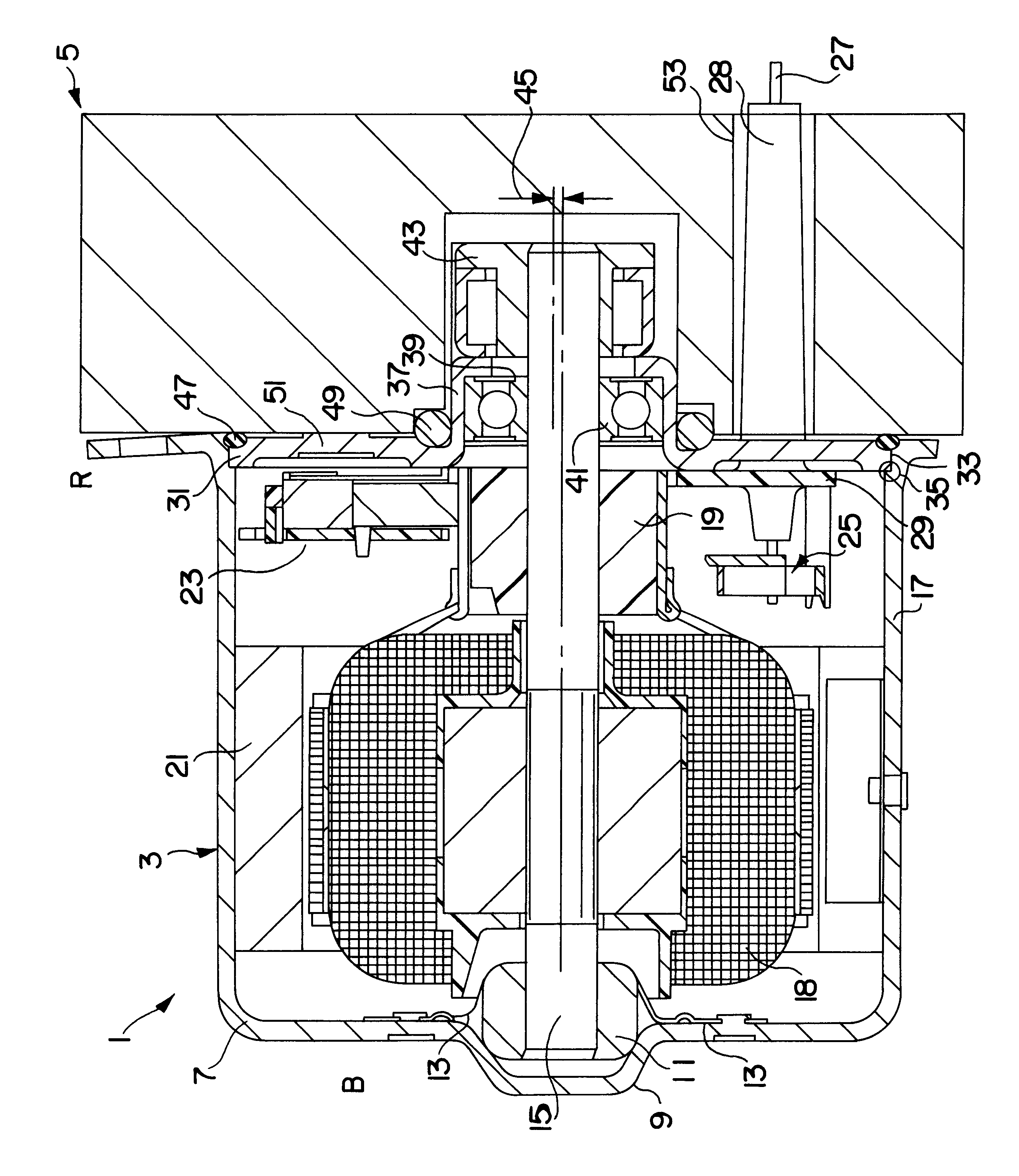 Motor-pump arrangement