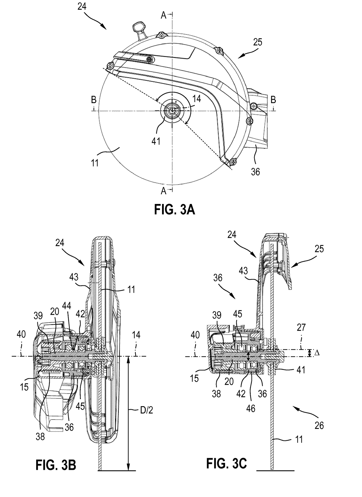 Handheld, hand-guided cutting-off machine