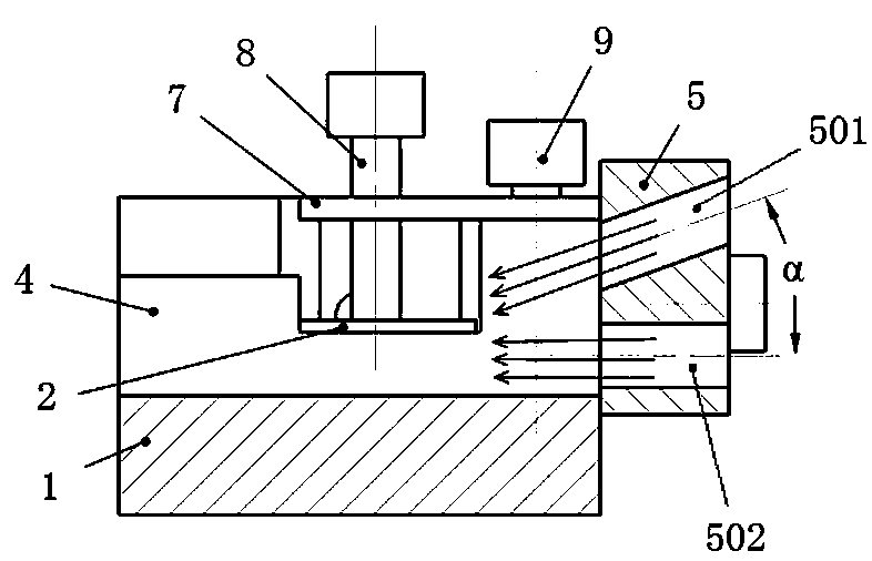 Double-sided gas-assisted device for pulsed laser welding of thin metal plates