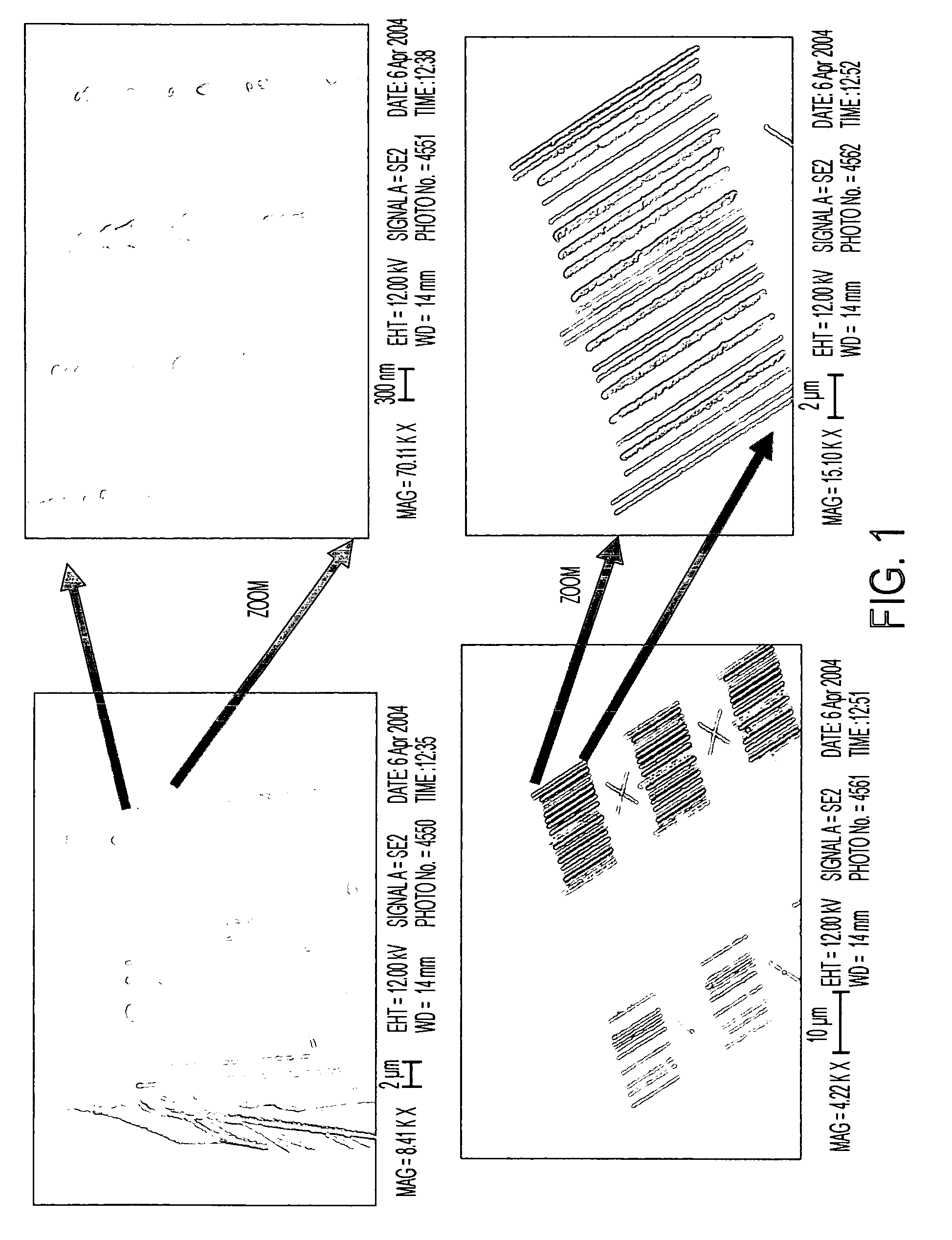Stamps with micrometer-and nanometer-scale features and methods of fabrication thereof